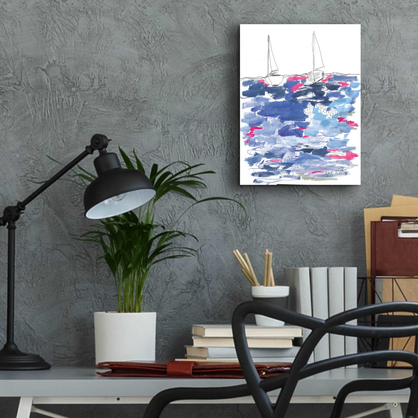 Epic Art 'View From the Beach House' by Kait Roberts, Acrylic Glass Wall Art,12x16