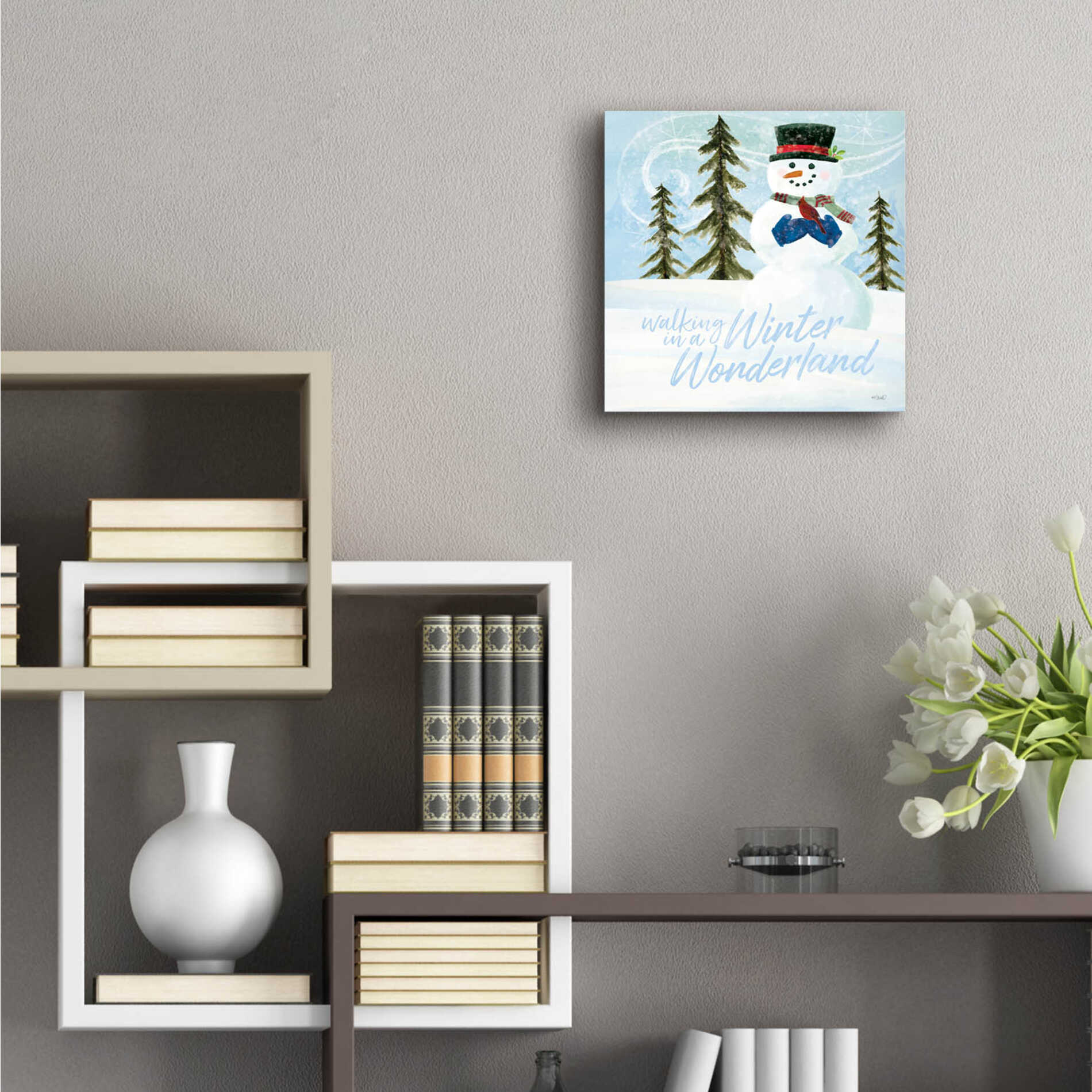 Epic Art 'Walking in a Winter Wonderland' by Kate Sherrill, Acrylic Glass Wall Art,12x12