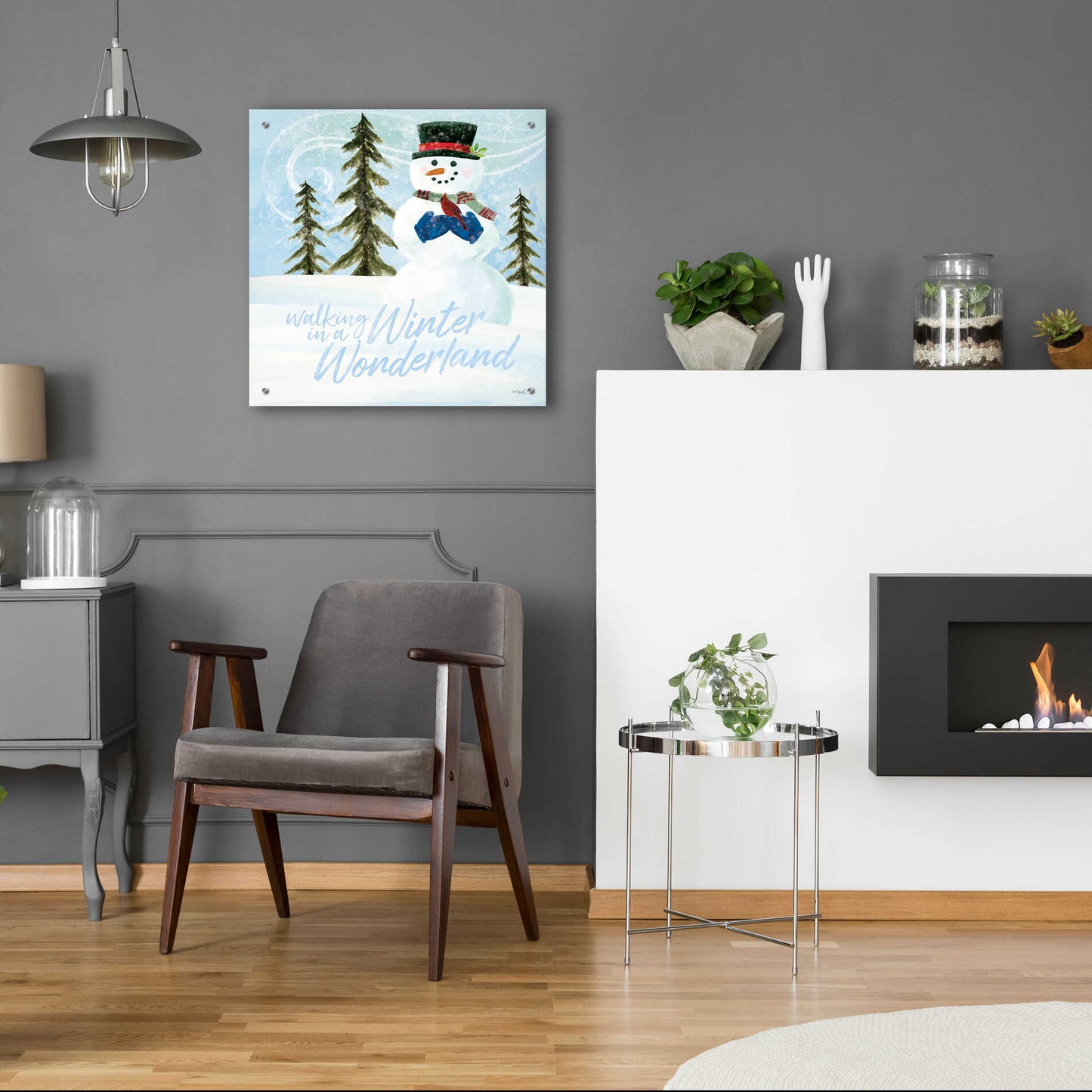 Epic Art 'Walking in a Winter Wonderland' by Kate Sherrill, Acrylic Glass Wall Art,24x24