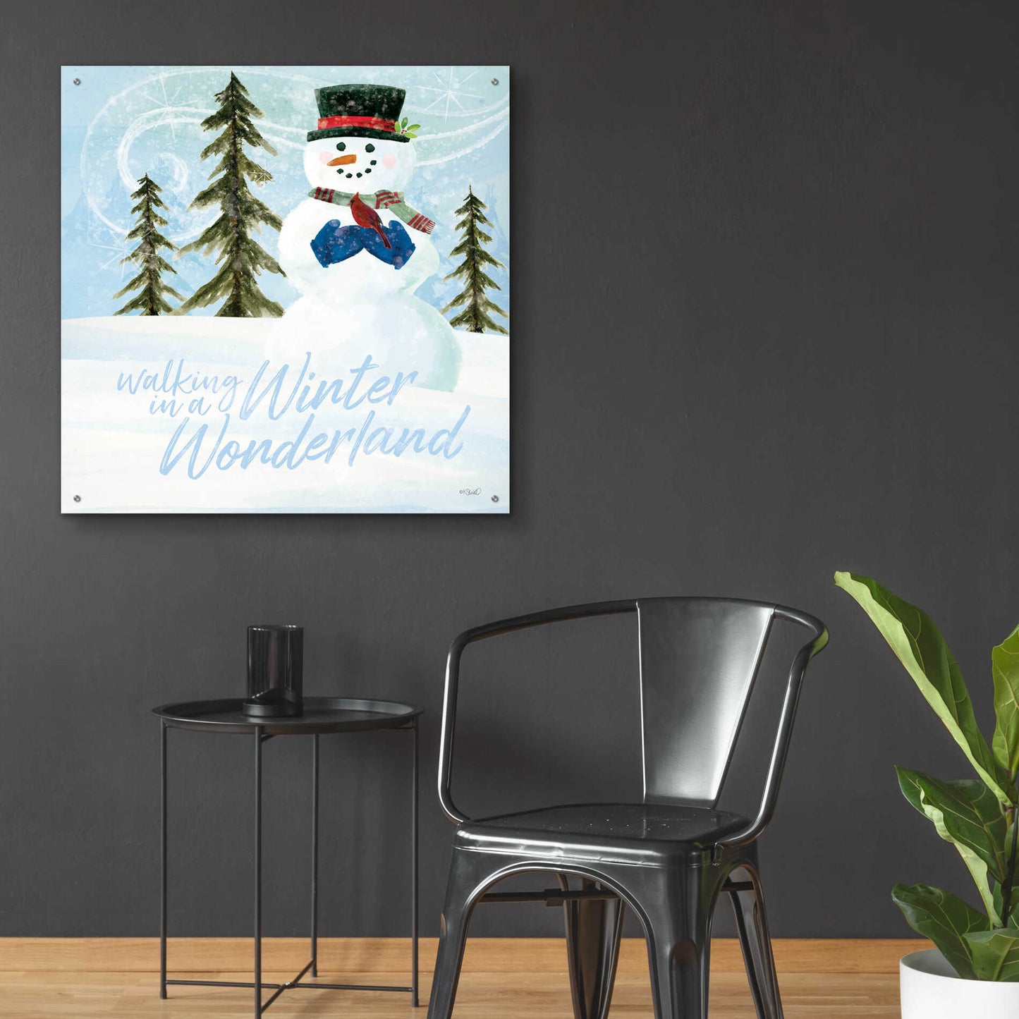 Epic Art 'Walking in a Winter Wonderland' by Kate Sherrill, Acrylic Glass Wall Art,36x36