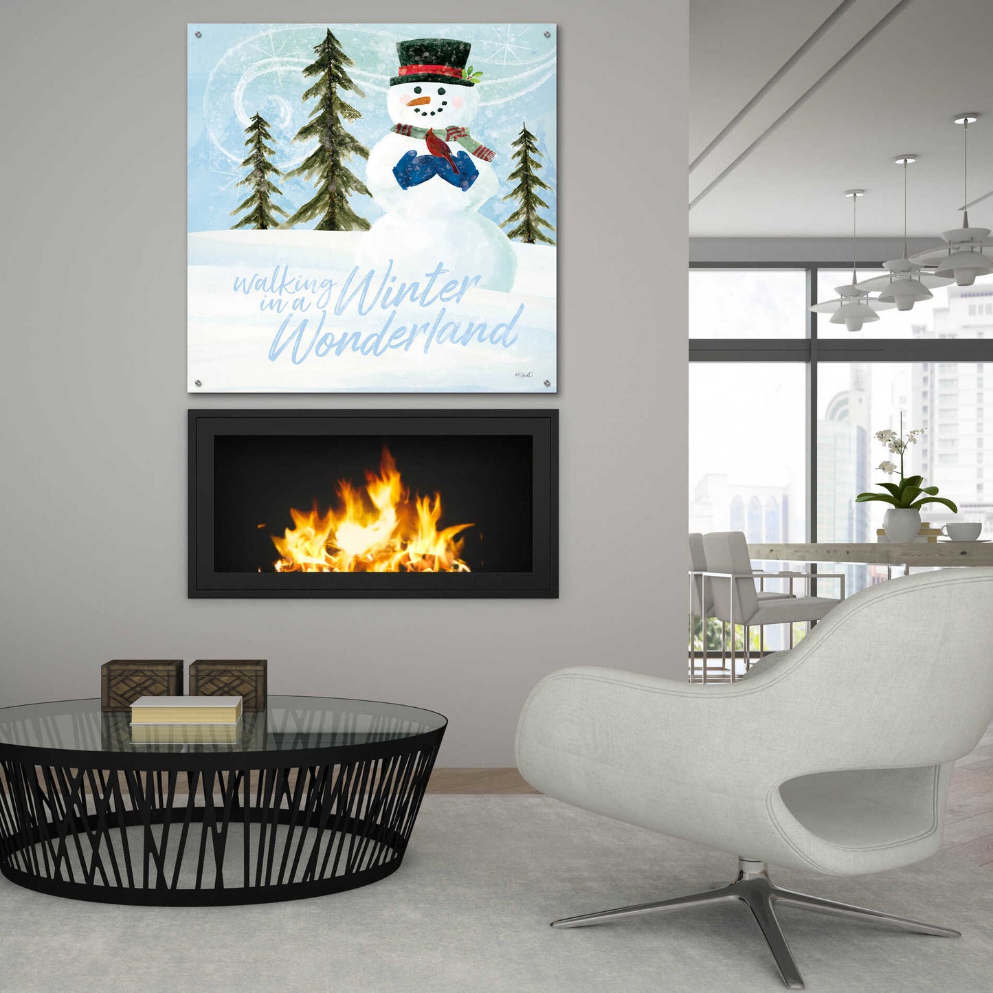 Epic Art 'Walking in a Winter Wonderland' by Kate Sherrill, Acrylic Glass Wall Art,36x36