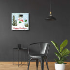 Epic Art 'Happy Holidays Snowman' by Kate Sherrill, Acrylic Glass Wall Art,24x24
