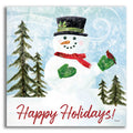 Epic Art 'Happy Holidays Snowman' by Kate Sherrill, Acrylic Glass Wall Art
