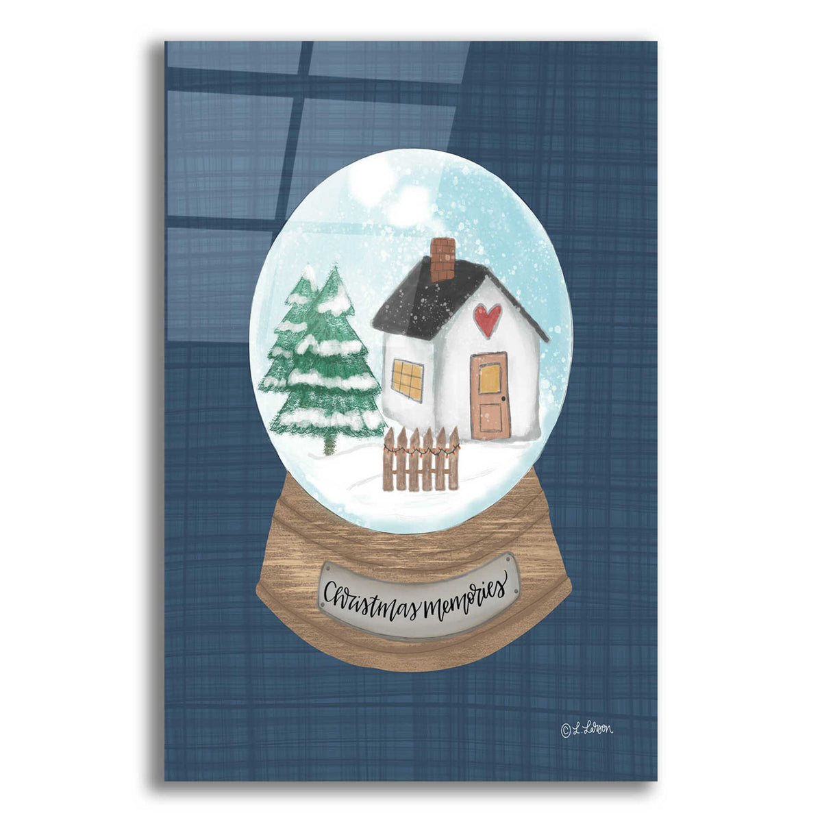Epic Art 'Christmas Memories Snow Globe I' by Lisa Larson, Acrylic Glass Wall Art