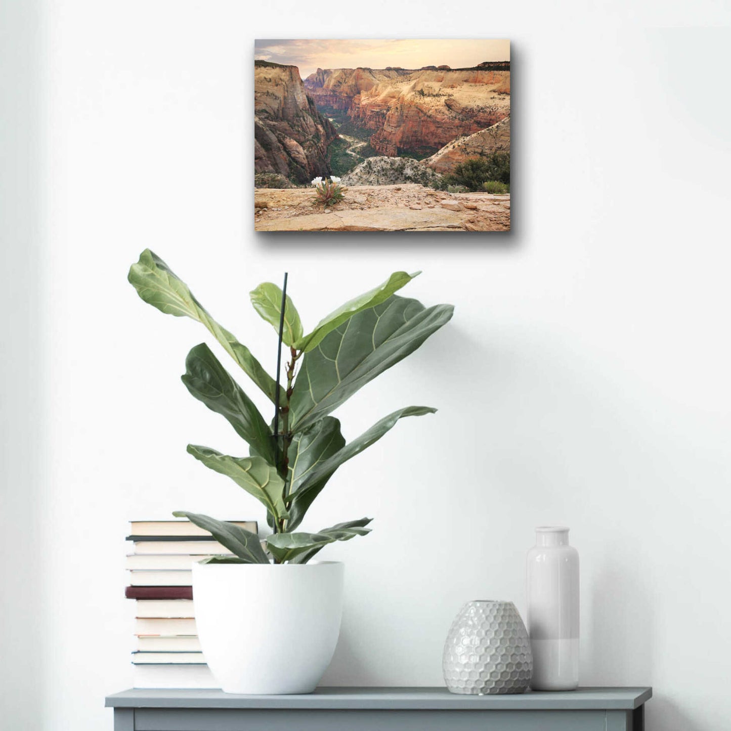 Epic Art 'Zion Desert Life' by Lori Deiter, Acrylic Glass Wall Art,16x12