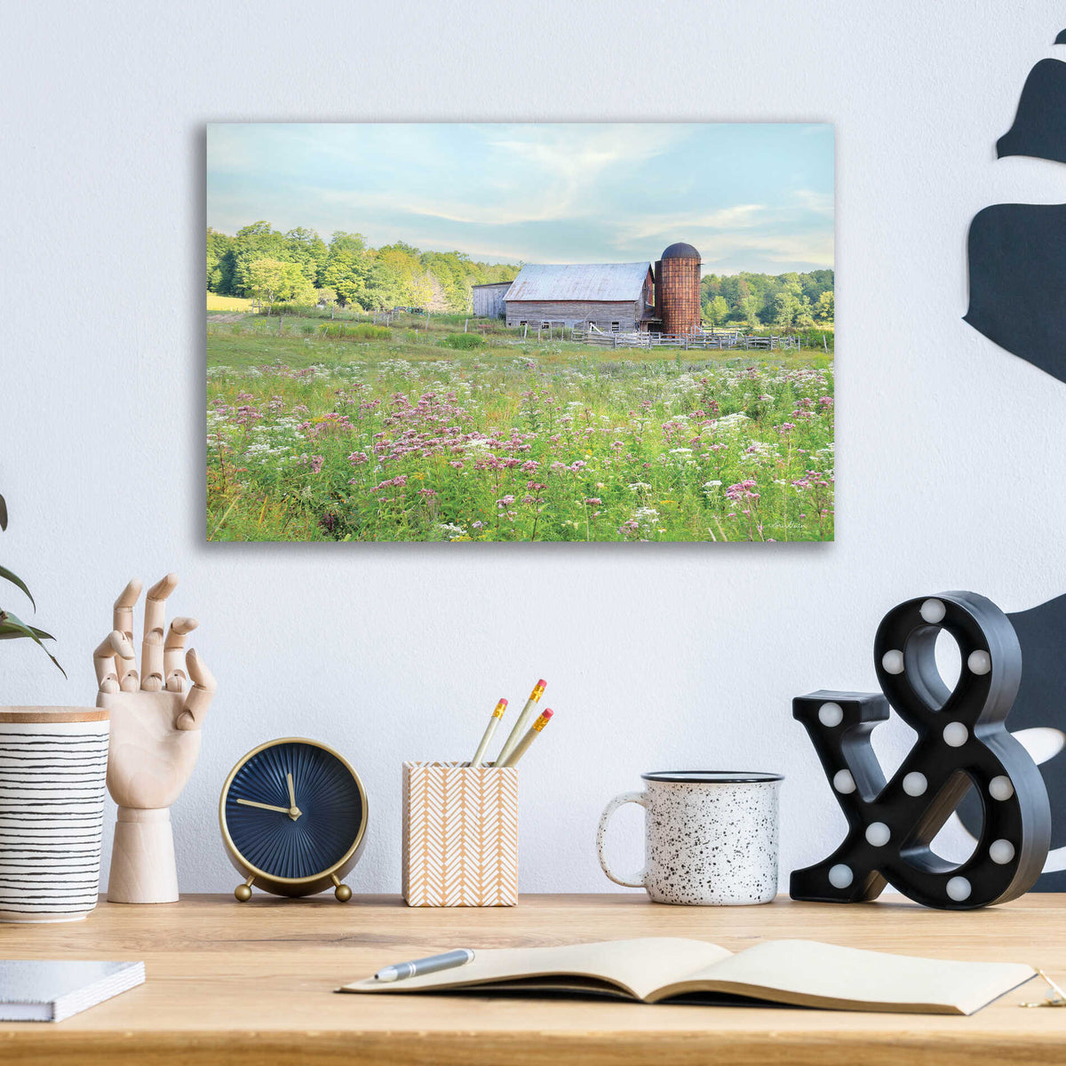 Epic Art 'Summer on the Farm' by Lori Deiter, Acrylic Glass Wall Art,16x12