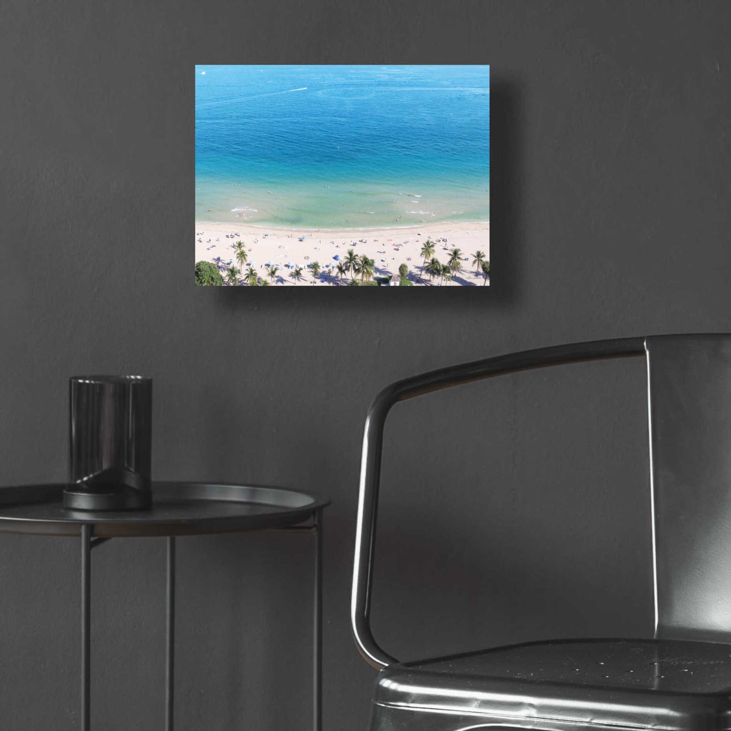 Epic Art 'Beach View From Above' by Lori Deiter, Acrylic Glass Wall Art,16x12