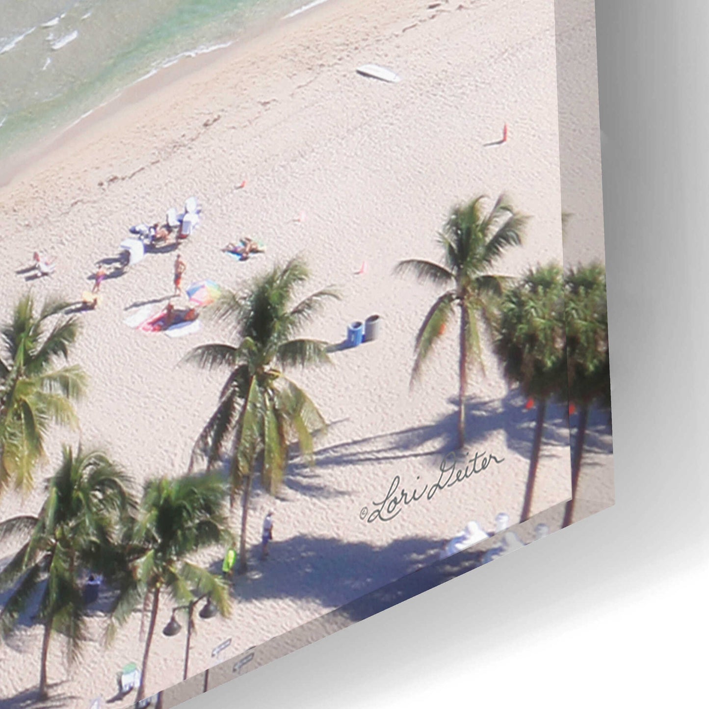 Epic Art 'Beach View From Above' by Lori Deiter, Acrylic Glass Wall Art,24x16
