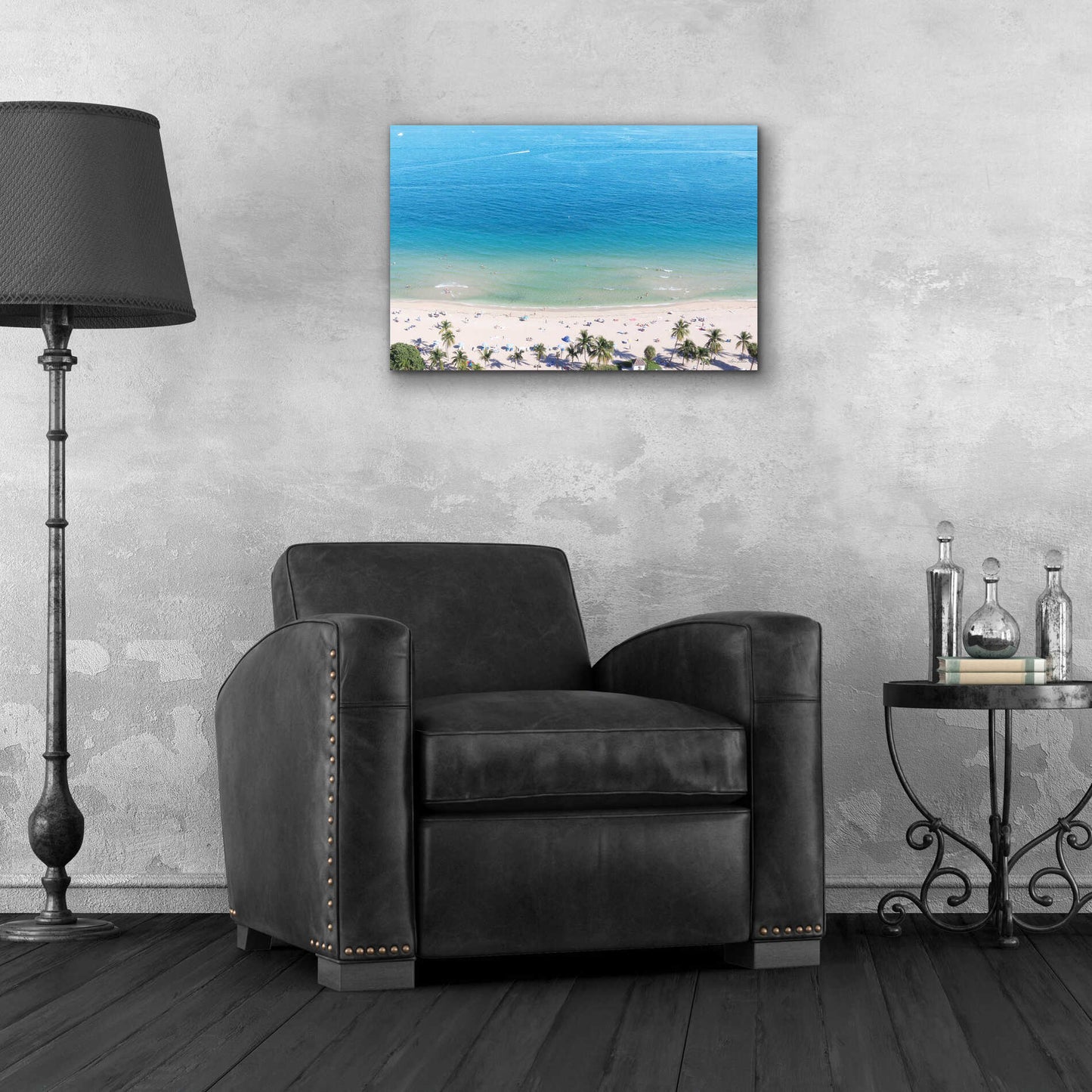 Epic Art 'Beach View From Above' by Lori Deiter, Acrylic Glass Wall Art,24x16