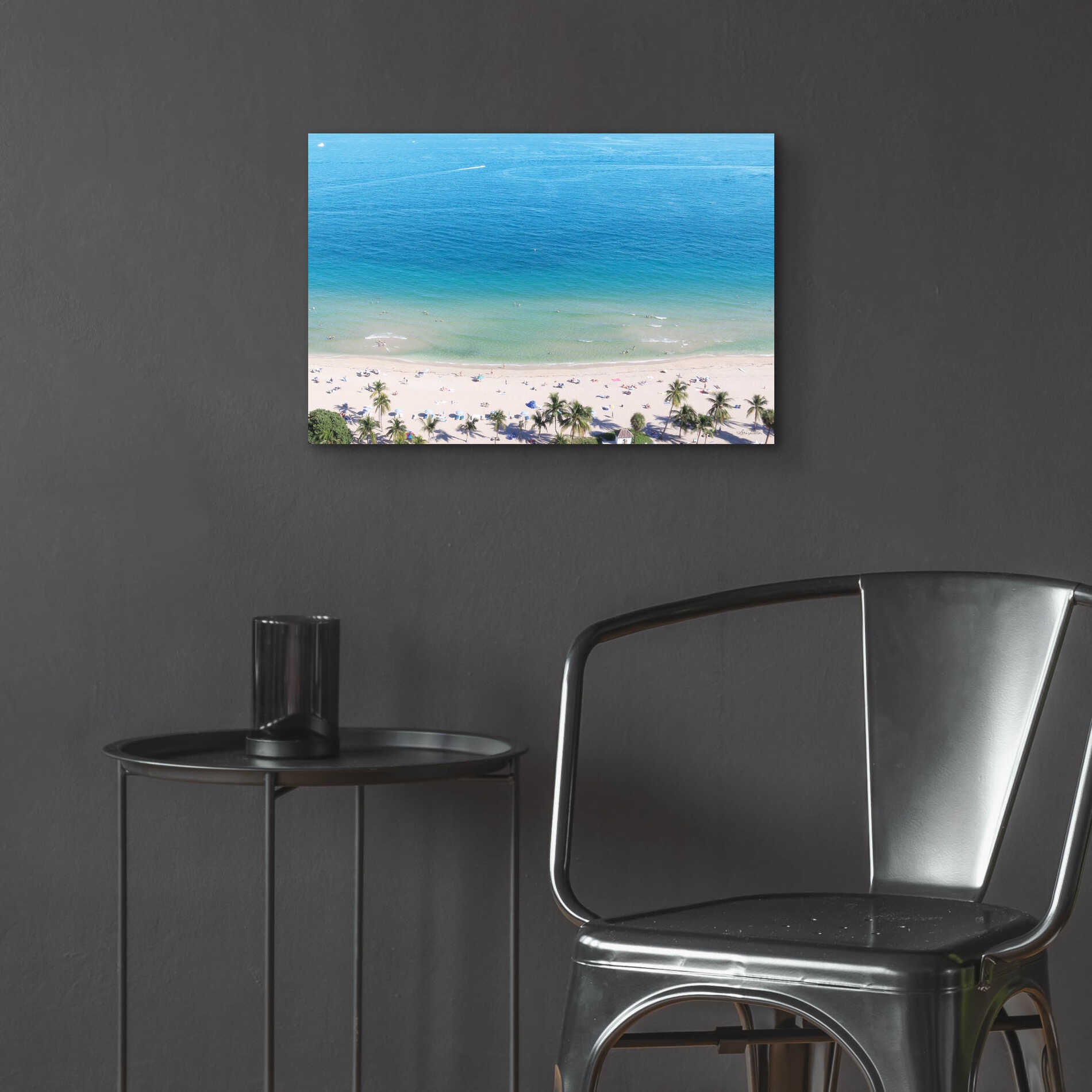 Epic Art 'Beach View From Above' by Lori Deiter, Acrylic Glass Wall Art,24x16