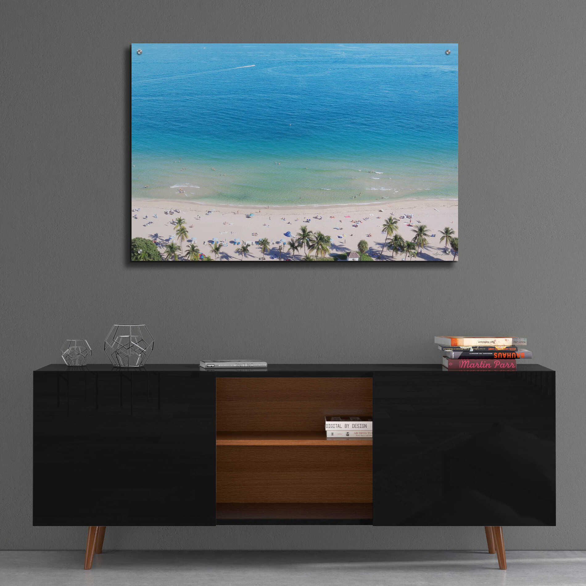 Epic Art 'Beach View From Above' by Lori Deiter, Acrylic Glass Wall Art,36x24