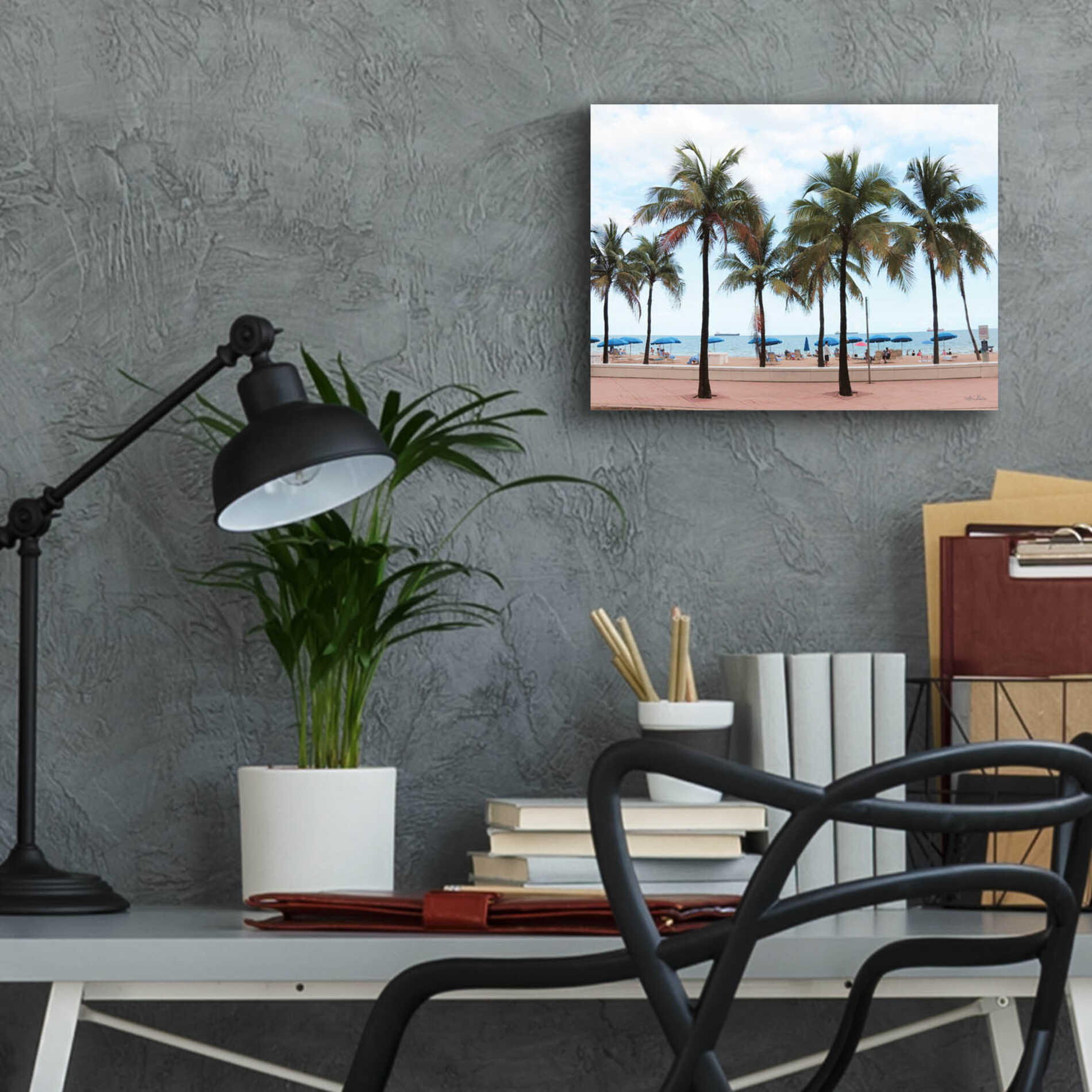 Epic Art 'Florida Palms' by Lori Deiter, Acrylic Glass Wall Art,16x12