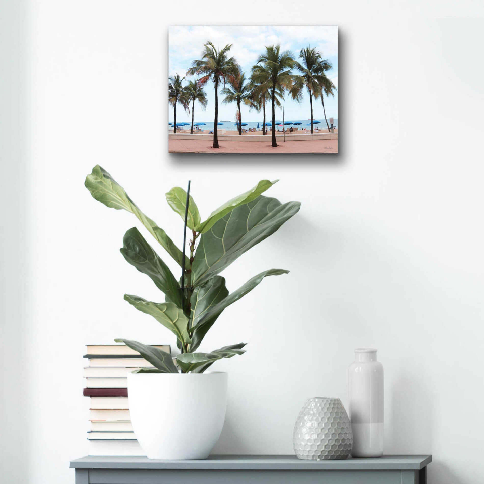 Epic Art 'Florida Palms' by Lori Deiter, Acrylic Glass Wall Art,16x12