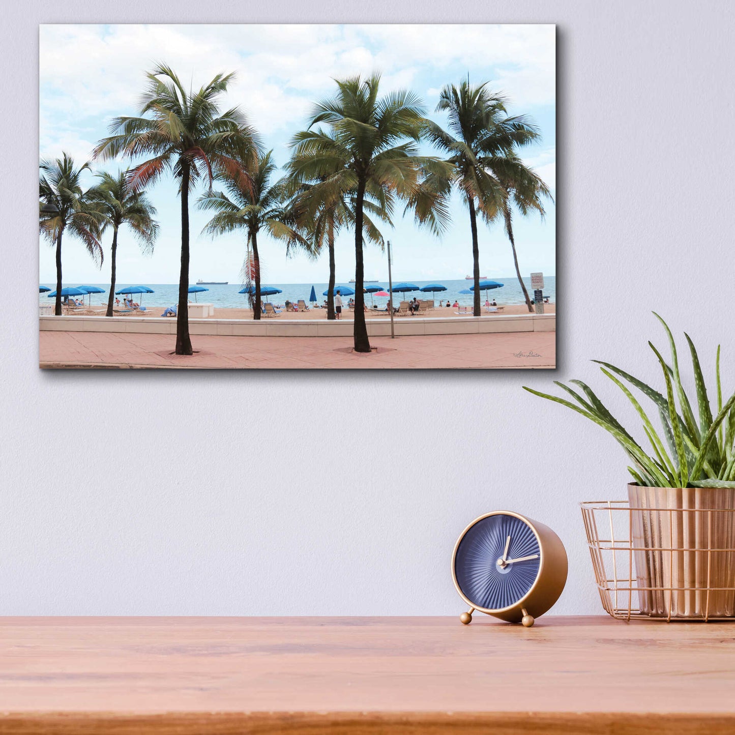 Epic Art 'Florida Palms' by Lori Deiter, Acrylic Glass Wall Art,16x12