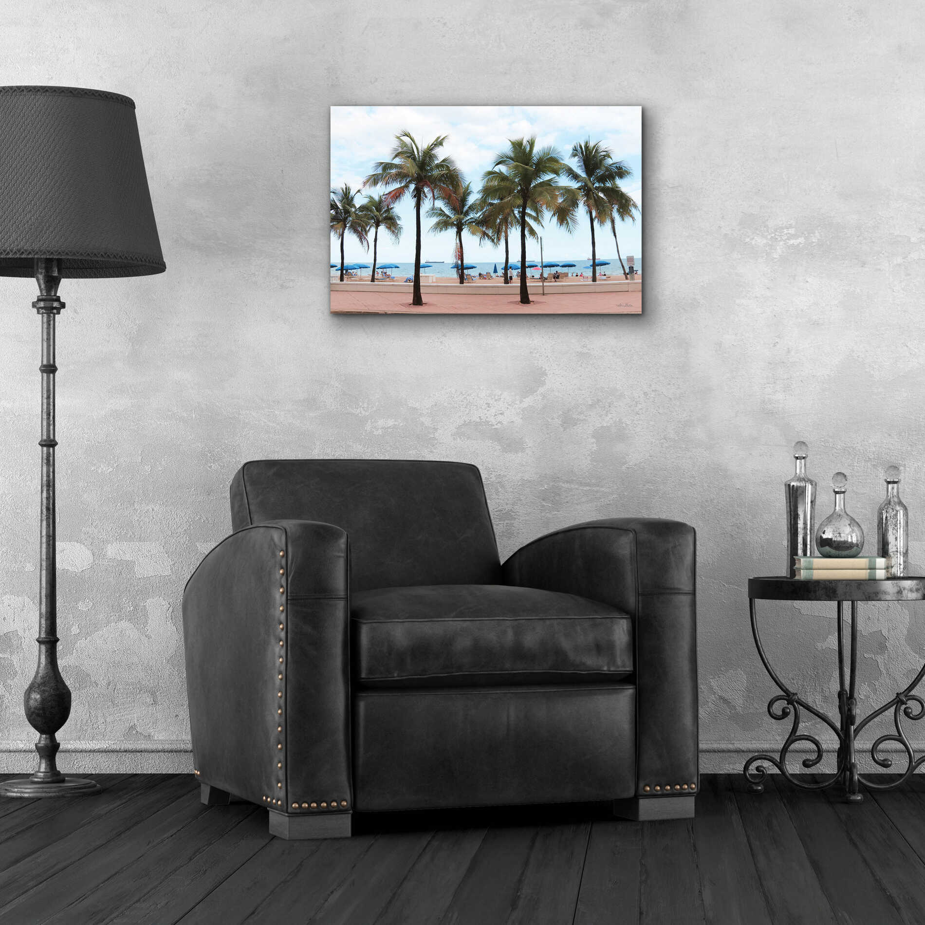 Epic Art 'Florida Palms' by Lori Deiter, Acrylic Glass Wall Art,24x16