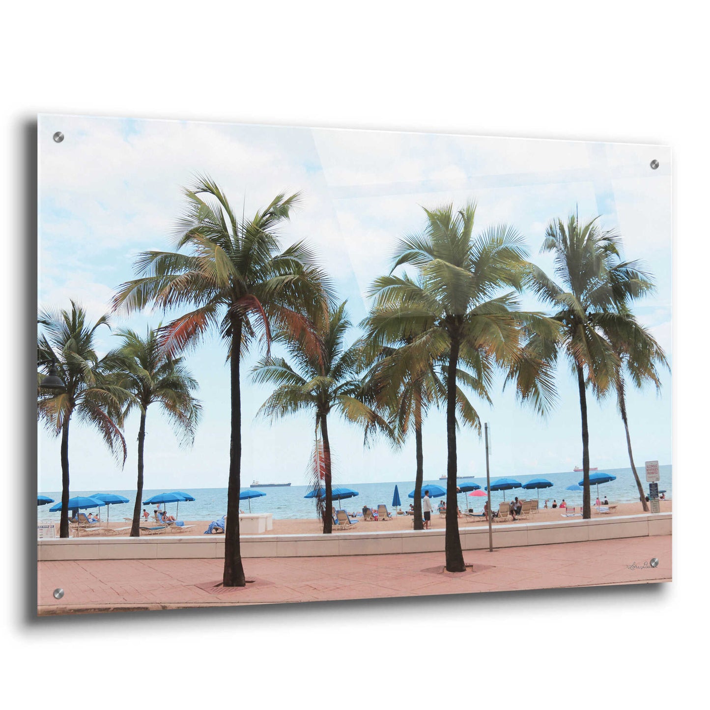 Epic Art 'Florida Palms' by Lori Deiter, Acrylic Glass Wall Art,36x24