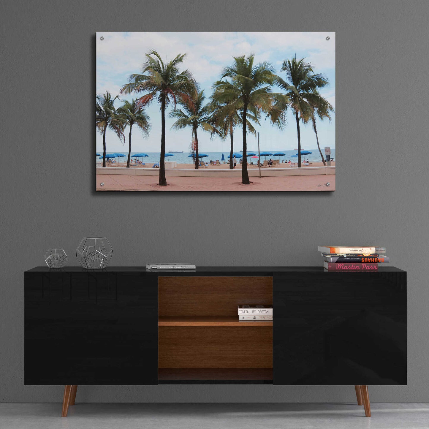 Epic Art 'Florida Palms' by Lori Deiter, Acrylic Glass Wall Art,36x24