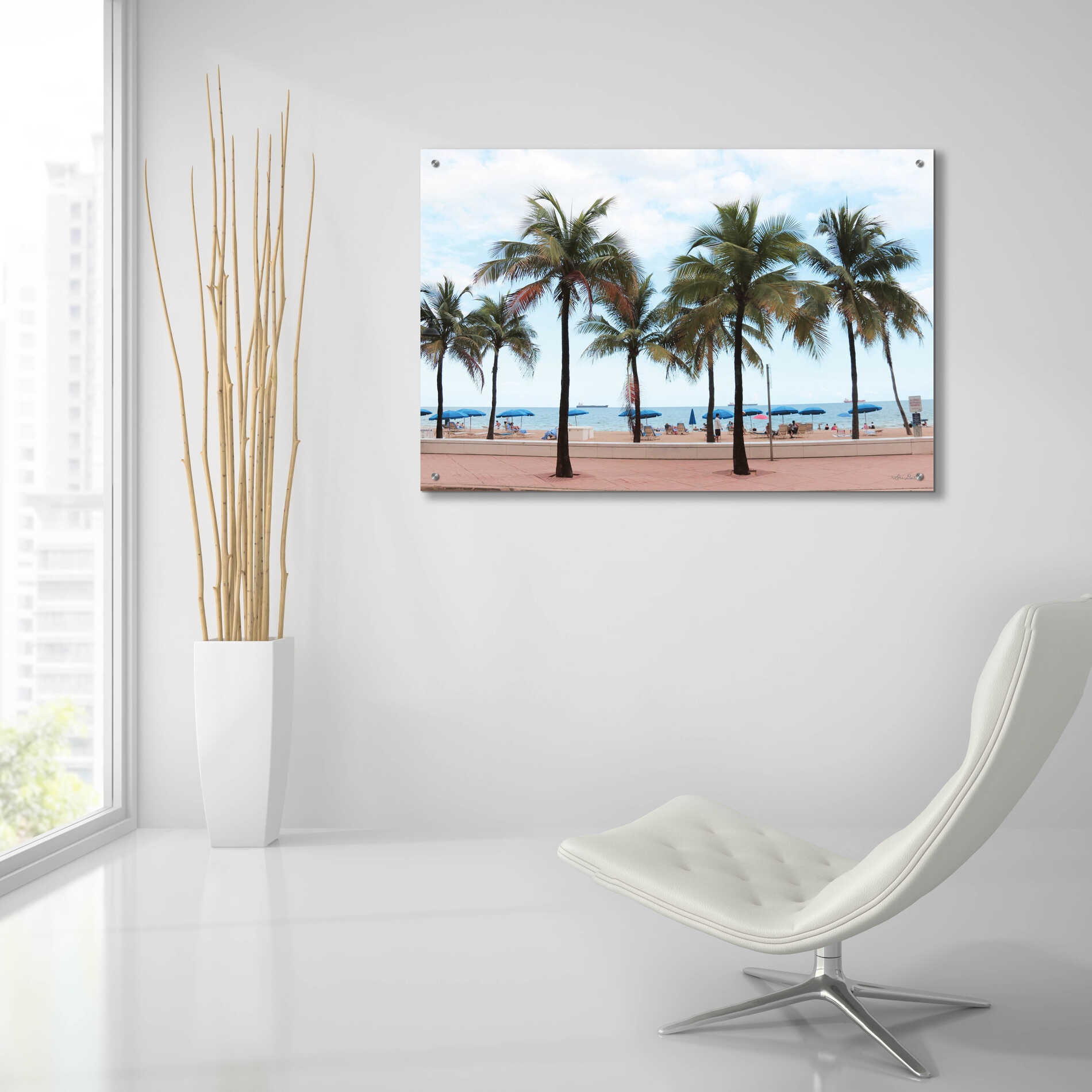 Epic Art 'Florida Palms' by Lori Deiter, Acrylic Glass Wall Art,36x24