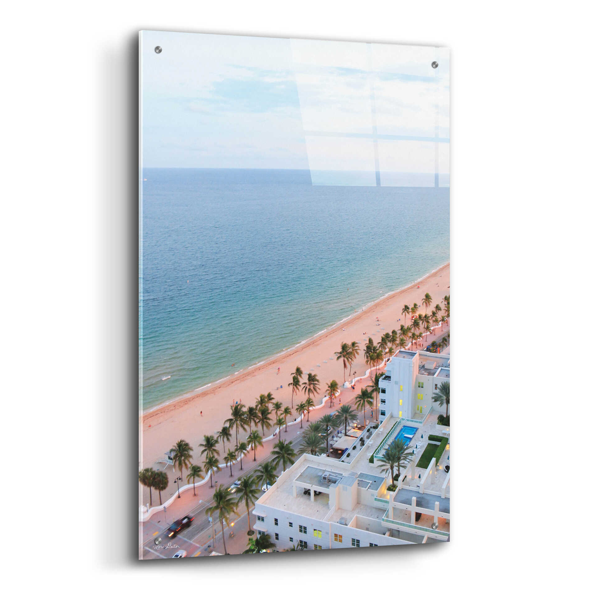 Epic Art 'Fort Lauderdale Beach' by Lori Deiter, Acrylic Glass Wall Art,24x36