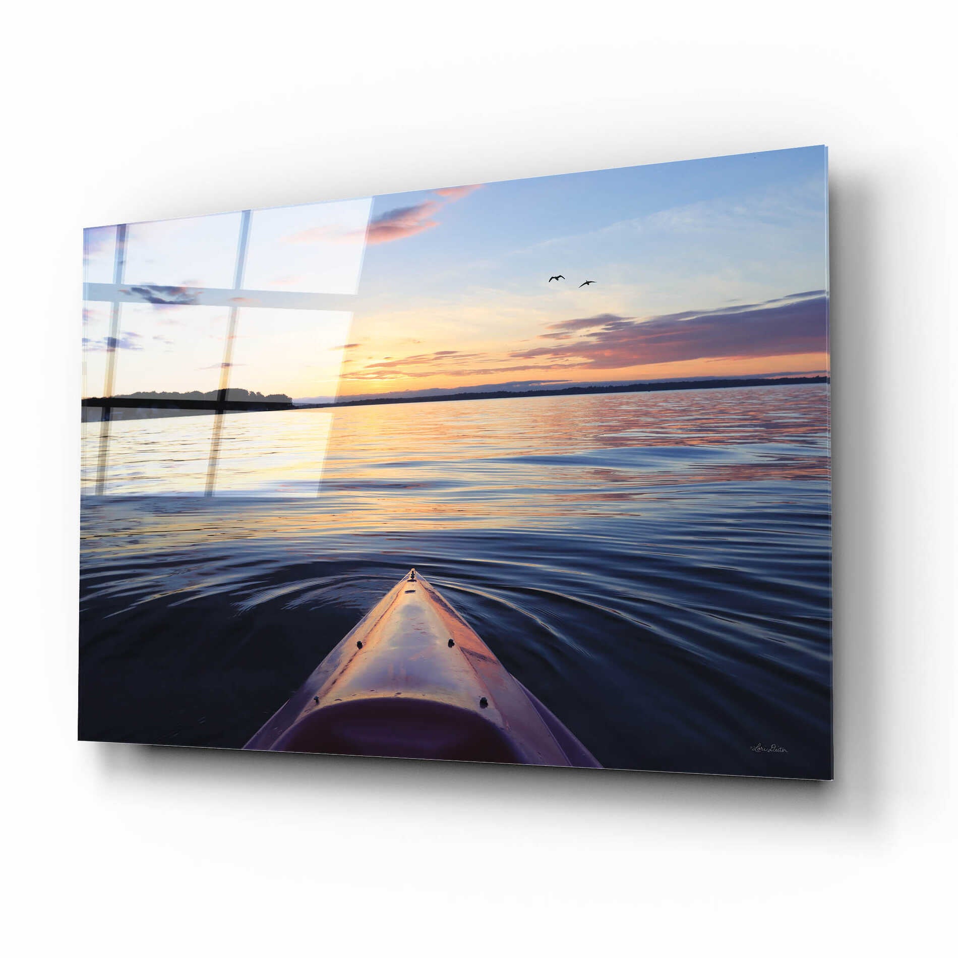 Epic Art 'Kayaking on French Bay' by Lori Deiter, Acrylic Glass Wall Art,16x12