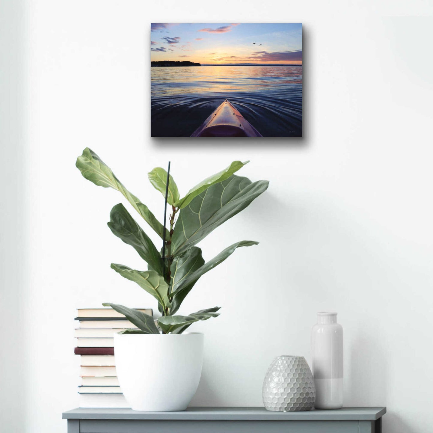 Epic Art 'Kayaking on French Bay' by Lori Deiter, Acrylic Glass Wall Art,16x12