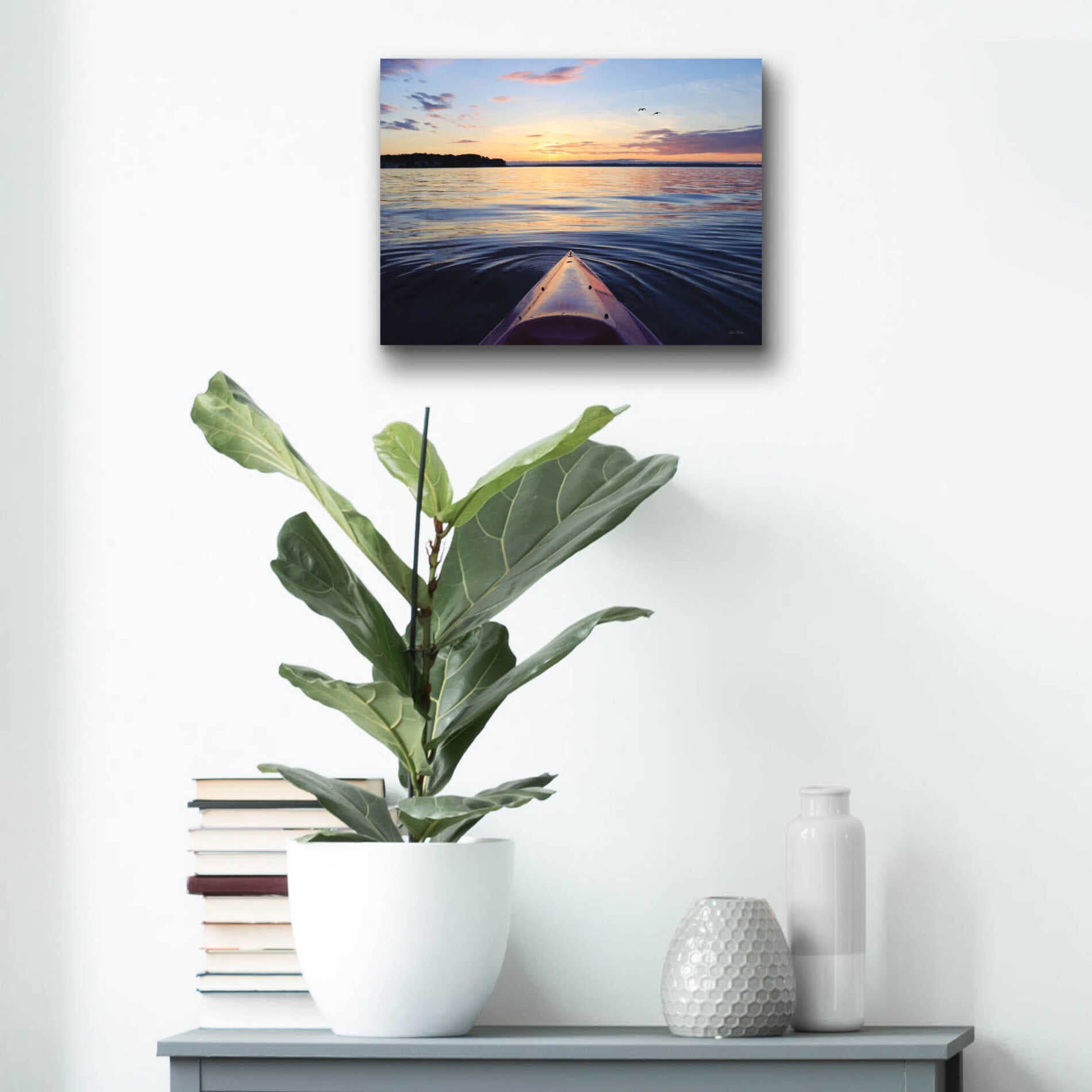 Epic Art 'Kayaking on French Bay' by Lori Deiter, Acrylic Glass Wall Art,16x12