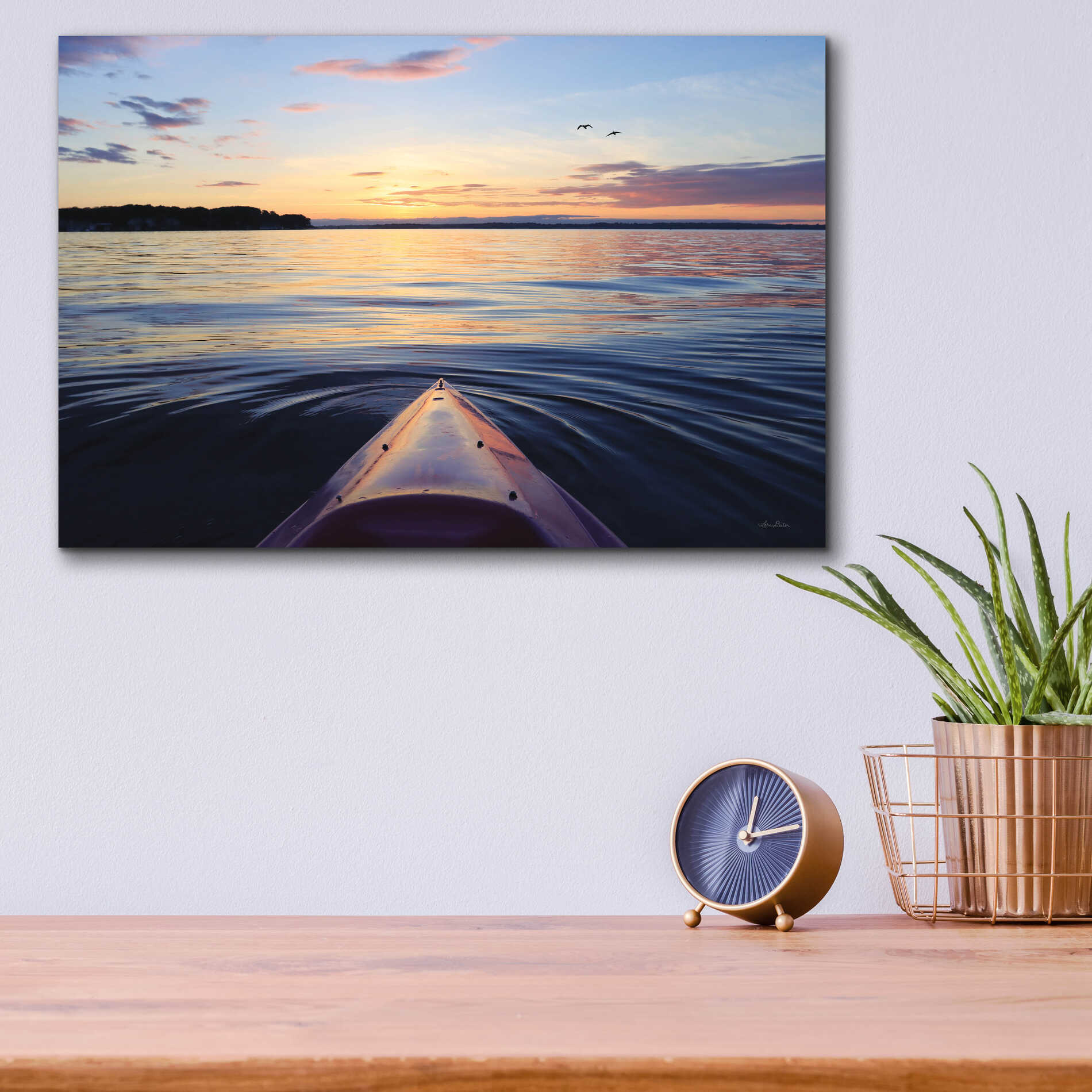 Epic Art 'Kayaking on French Bay' by Lori Deiter, Acrylic Glass Wall Art,16x12