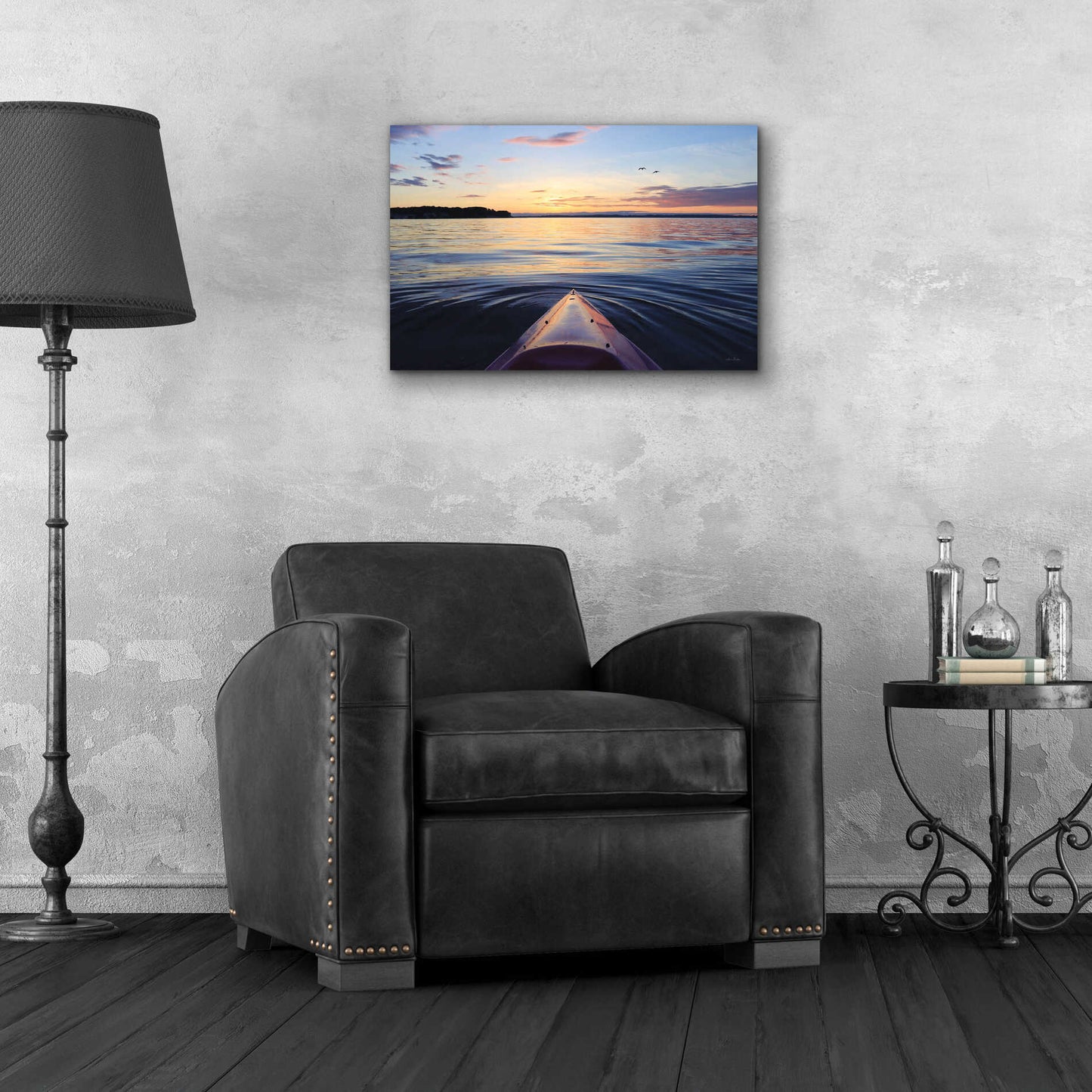 Epic Art 'Kayaking on French Bay' by Lori Deiter, Acrylic Glass Wall Art,24x16