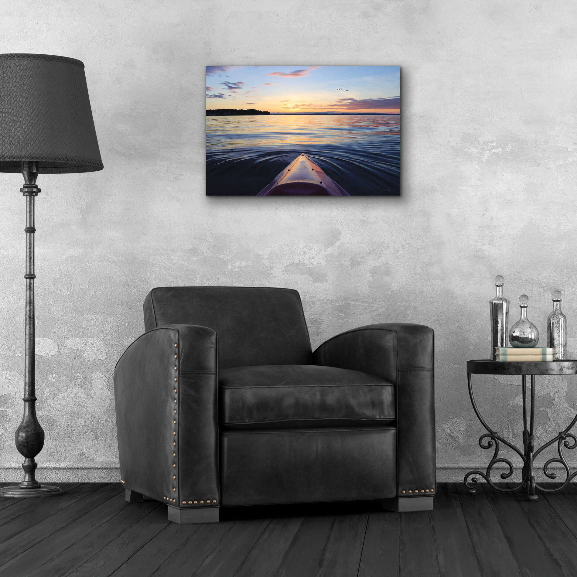Epic Art 'Kayaking on French Bay' by Lori Deiter, Acrylic Glass Wall Art,24x16