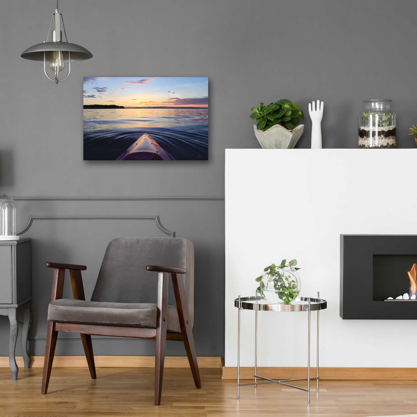 Epic Art 'Kayaking on French Bay' by Lori Deiter, Acrylic Glass Wall Art,24x16