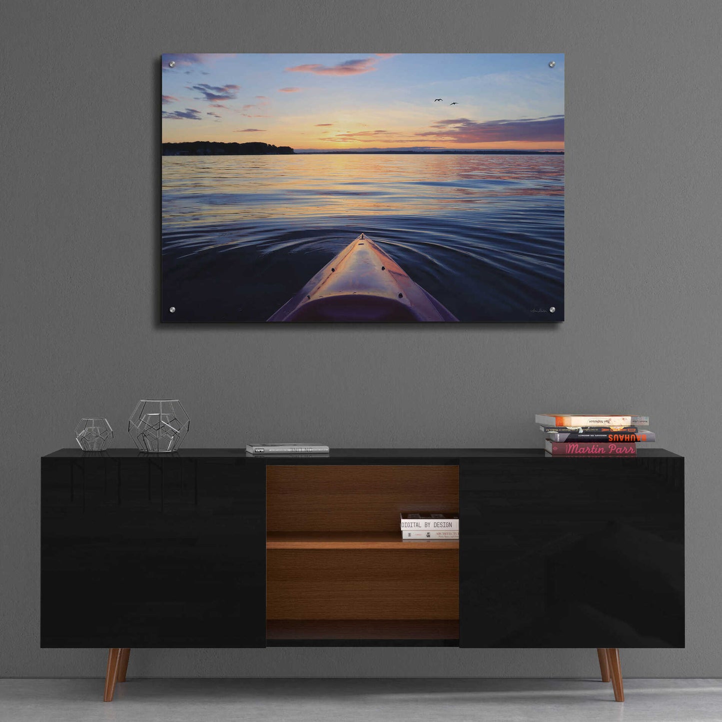 Epic Art 'Kayaking on French Bay' by Lori Deiter, Acrylic Glass Wall Art,36x24