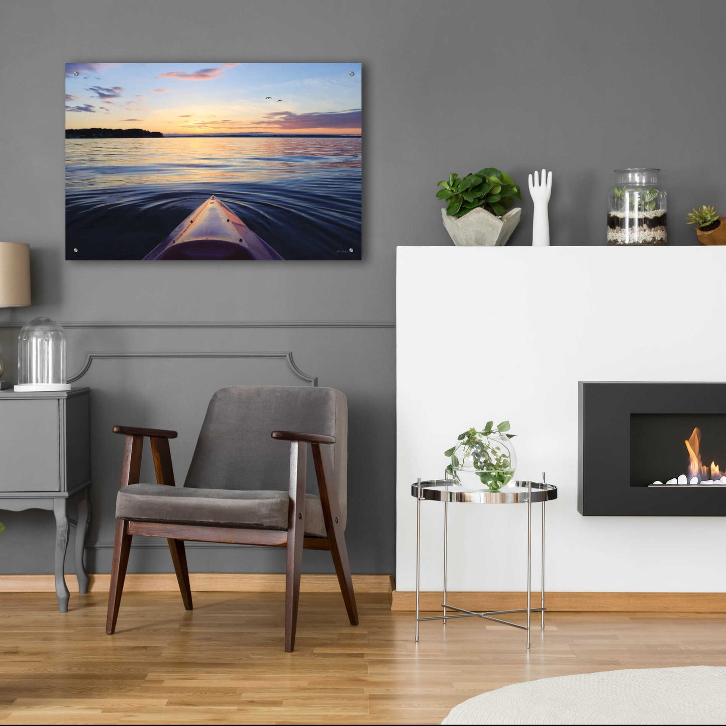 Epic Art 'Kayaking on French Bay' by Lori Deiter, Acrylic Glass Wall Art,36x24