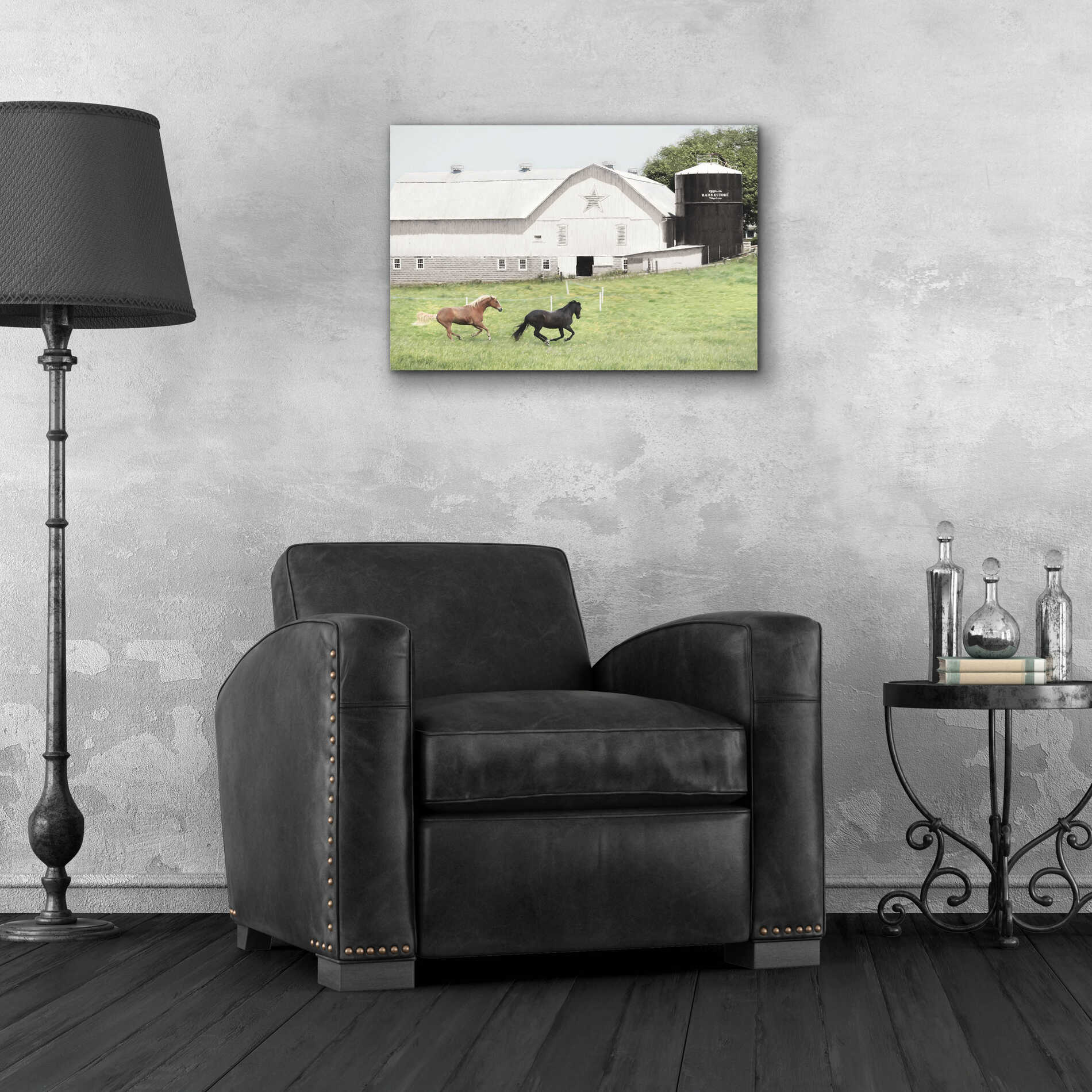 Epic Art 'Afternoon Run on the Farm' by Lori Deiter, Acrylic Glass Wall Art,24x16