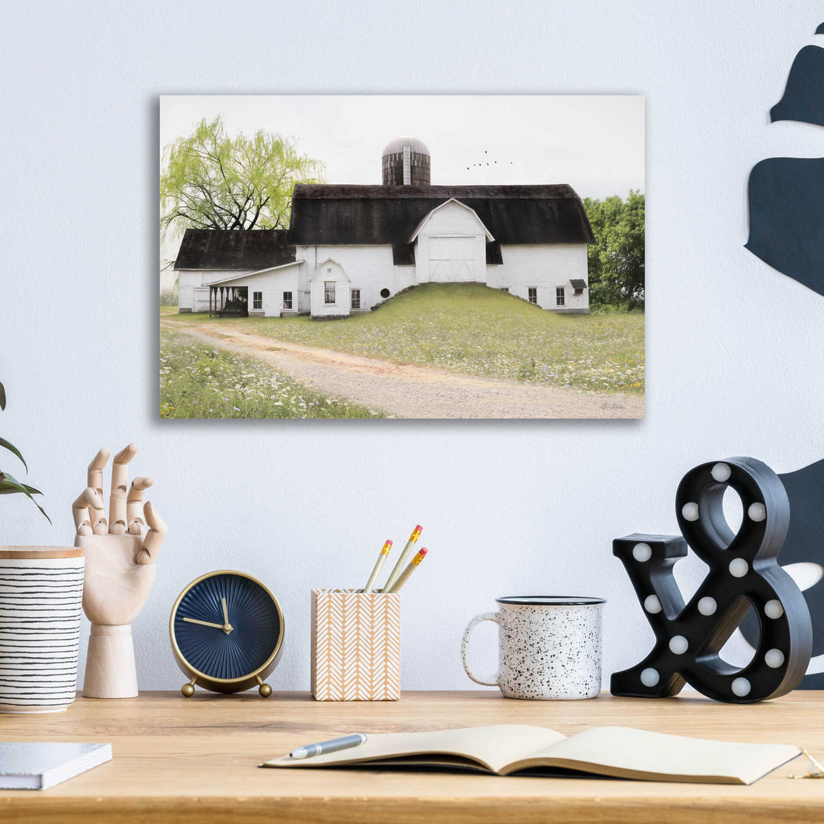 Epic Art 'Big Country Barn' by Lori Deiter, Acrylic Glass Wall Art,16x12
