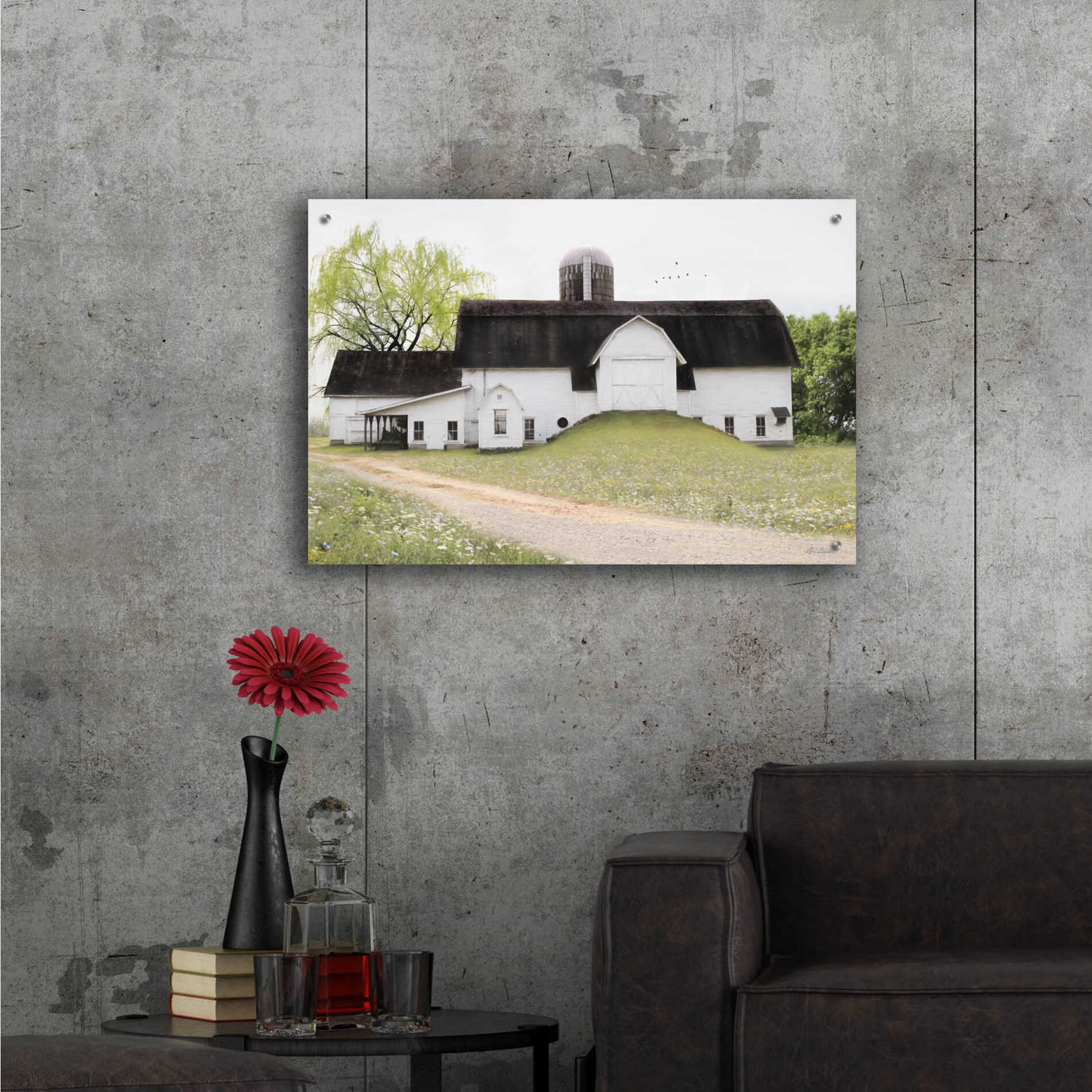 Epic Art 'Big Country Barn' by Lori Deiter, Acrylic Glass Wall Art,36x24