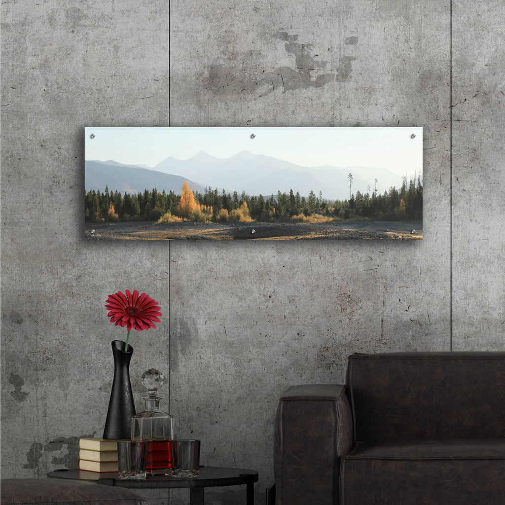 Epic Art 'Dillon Dam Sunrise' by Lori Deiter, Acrylic Glass Wall Art,48x16