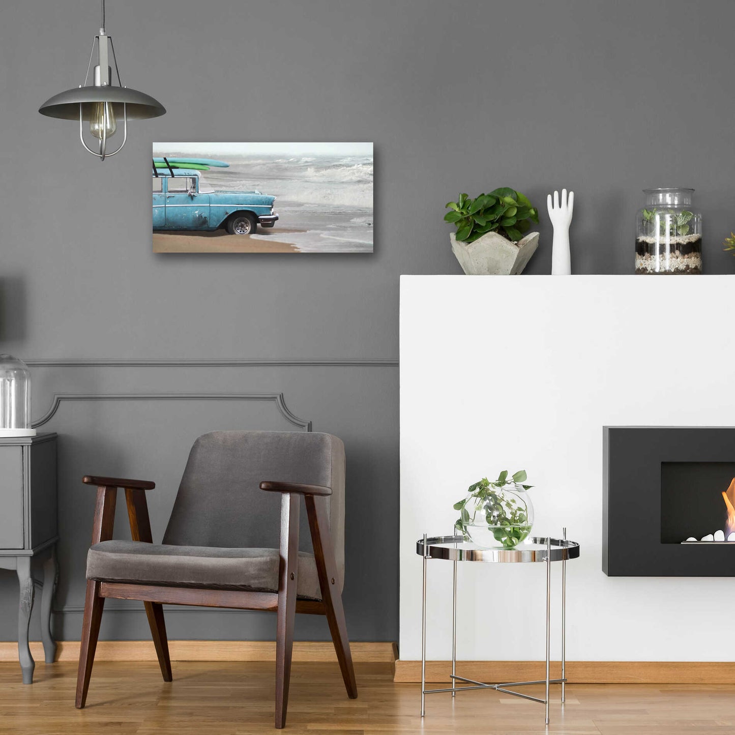 Epic Art 'My Wave is Waiting' by Lori Deiter, Acrylic Glass Wall Art,24x12