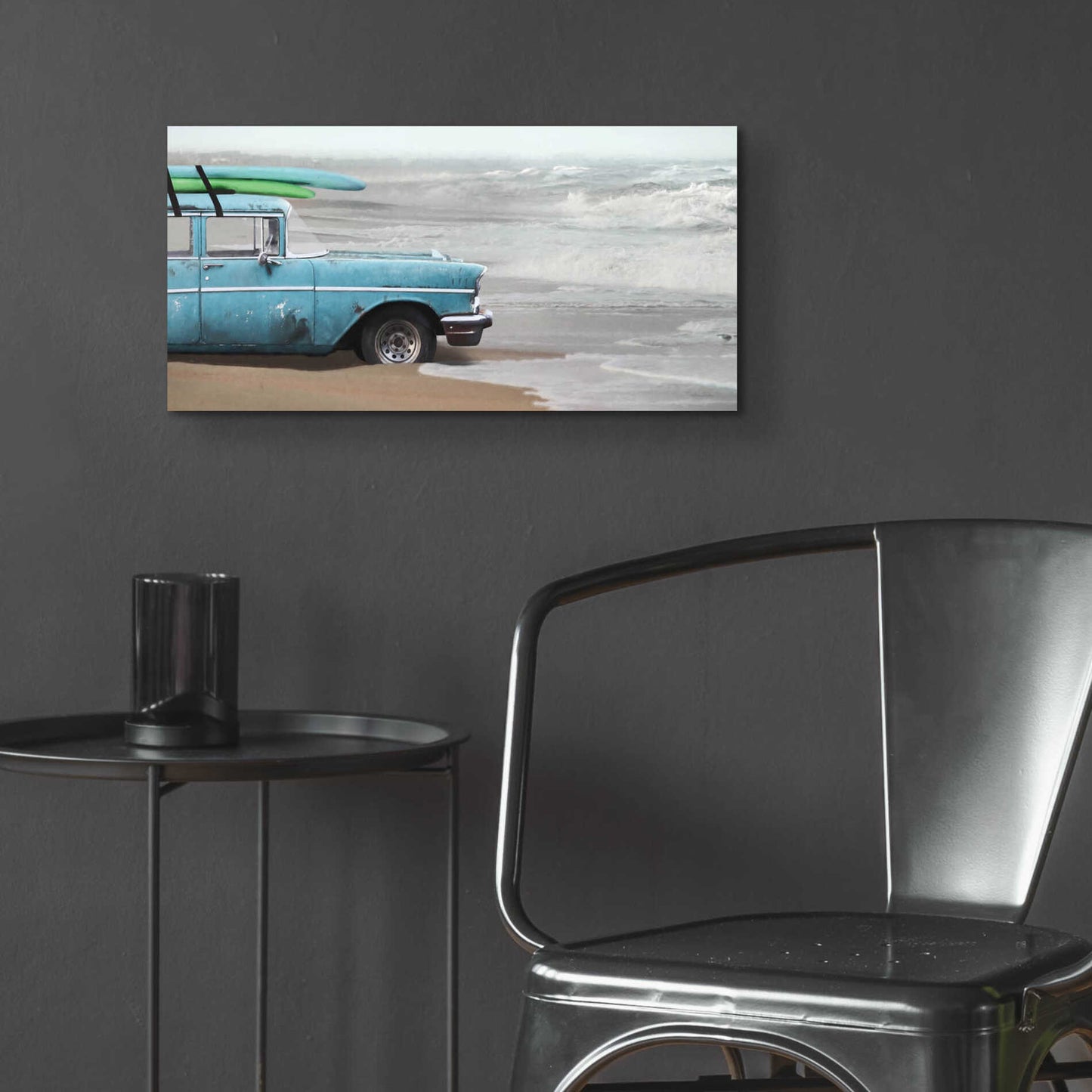 Epic Art 'My Wave is Waiting' by Lori Deiter, Acrylic Glass Wall Art,24x12
