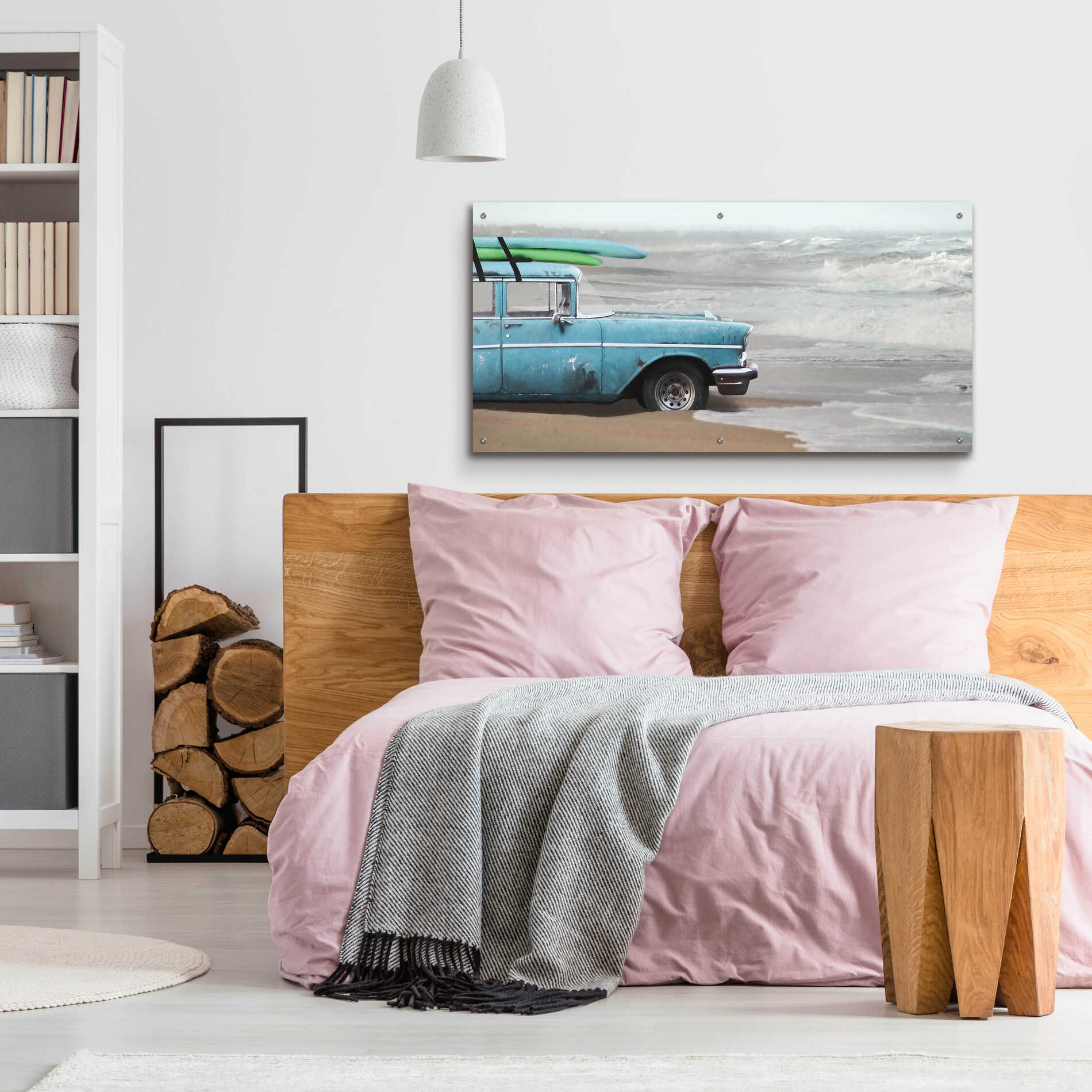 Epic Art 'My Wave is Waiting' by Lori Deiter, Acrylic Glass Wall Art,48x24