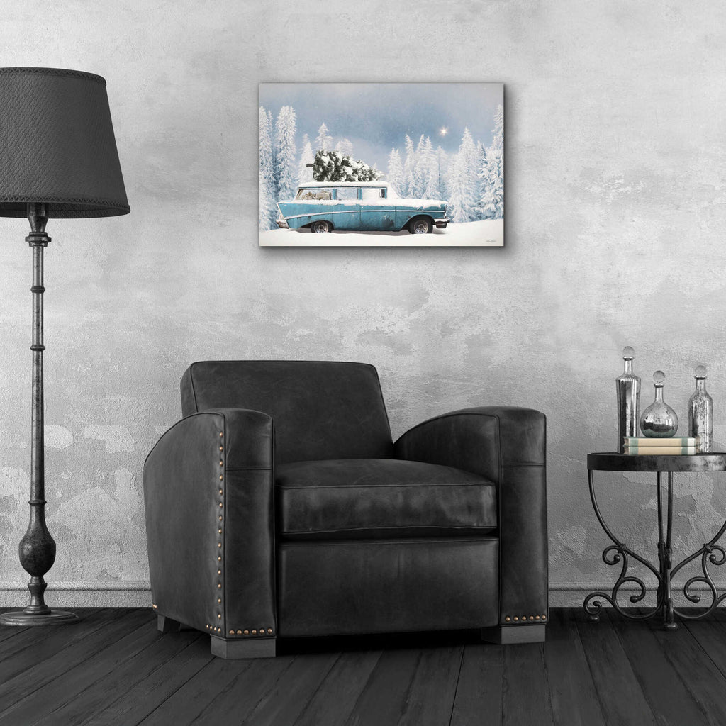 Epic Art 'Christmas Blues' by Lori Deiter, Acrylic Glass Wall Art,24x16