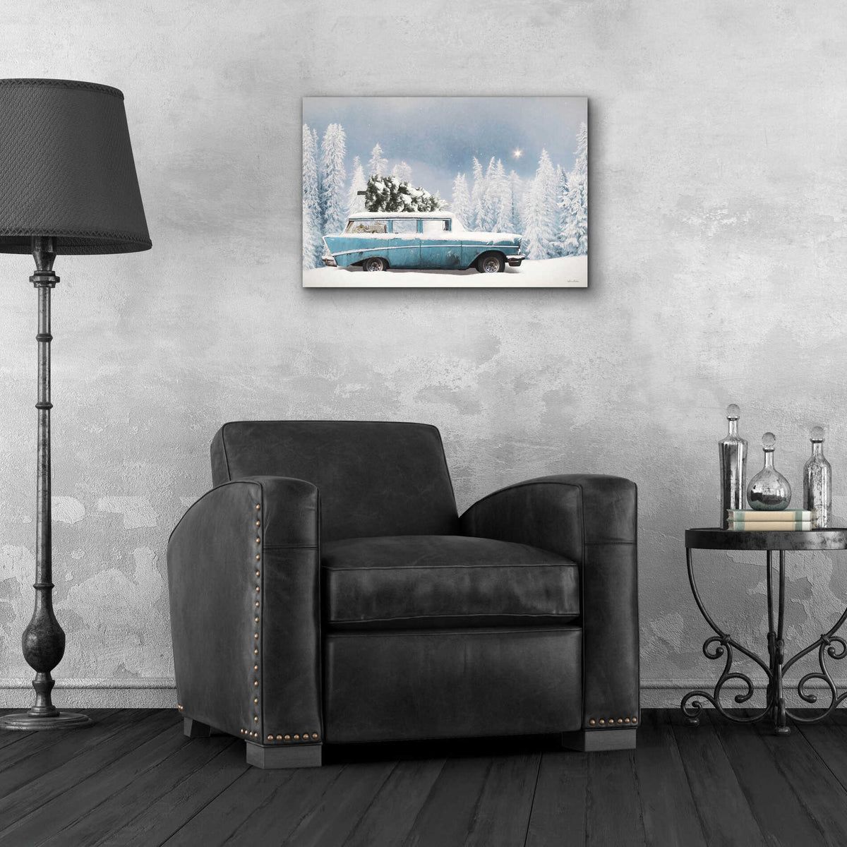 Epic Art 'Christmas Blues' by Lori Deiter, Acrylic Glass Wall Art,24x16