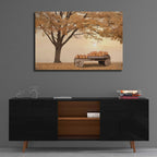 Epic Art 'Autumn Leaves and Pumpkins Please' by Lori Deiter, Acrylic Glass Wall Art,36x24