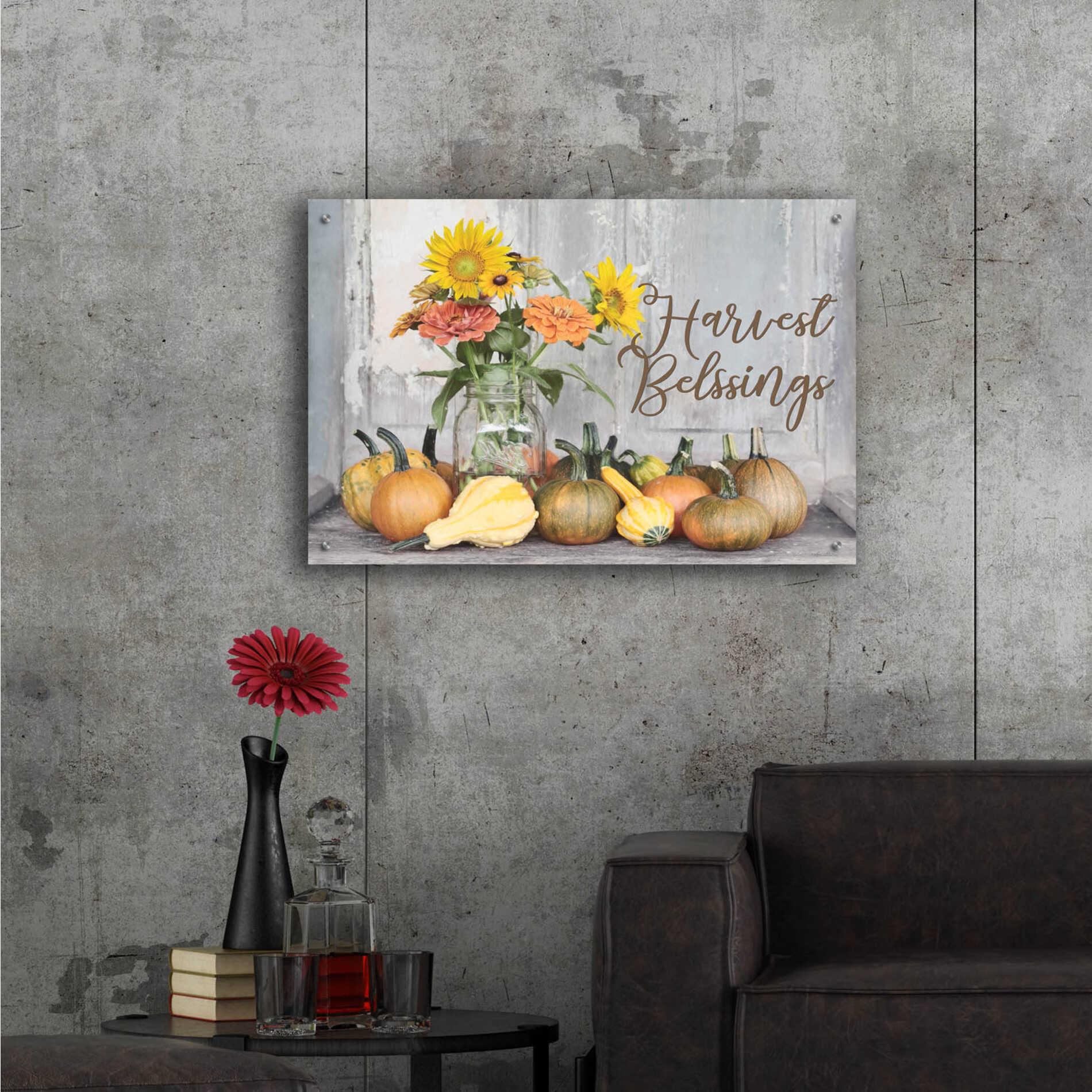 Epic Art 'Harvest Blessings' by Lori Deiter, Acrylic Glass Wall Art,36x24