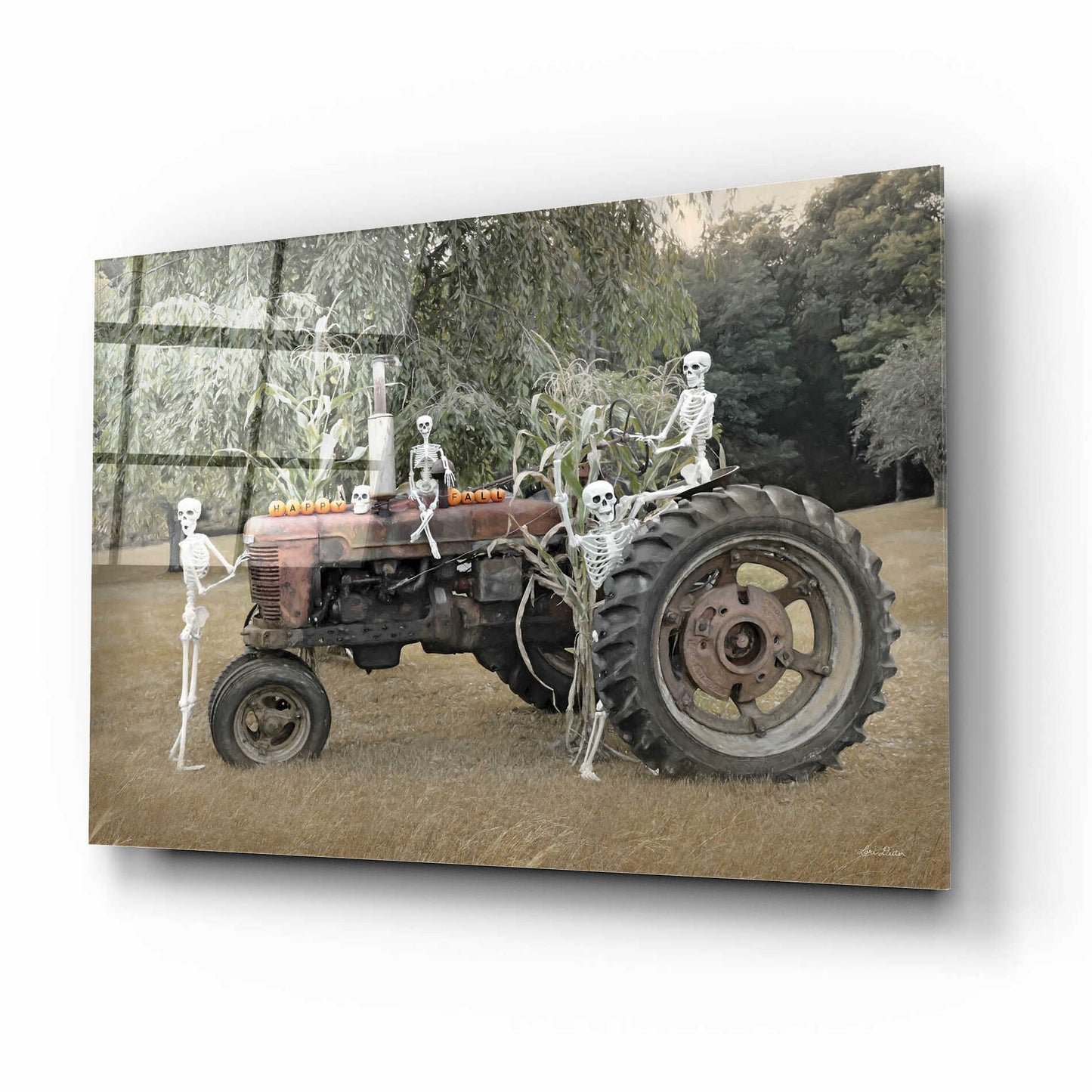 Epic Art 'Happy Fall' by Lori Deiter, Acrylic Glass Wall Art,16x12