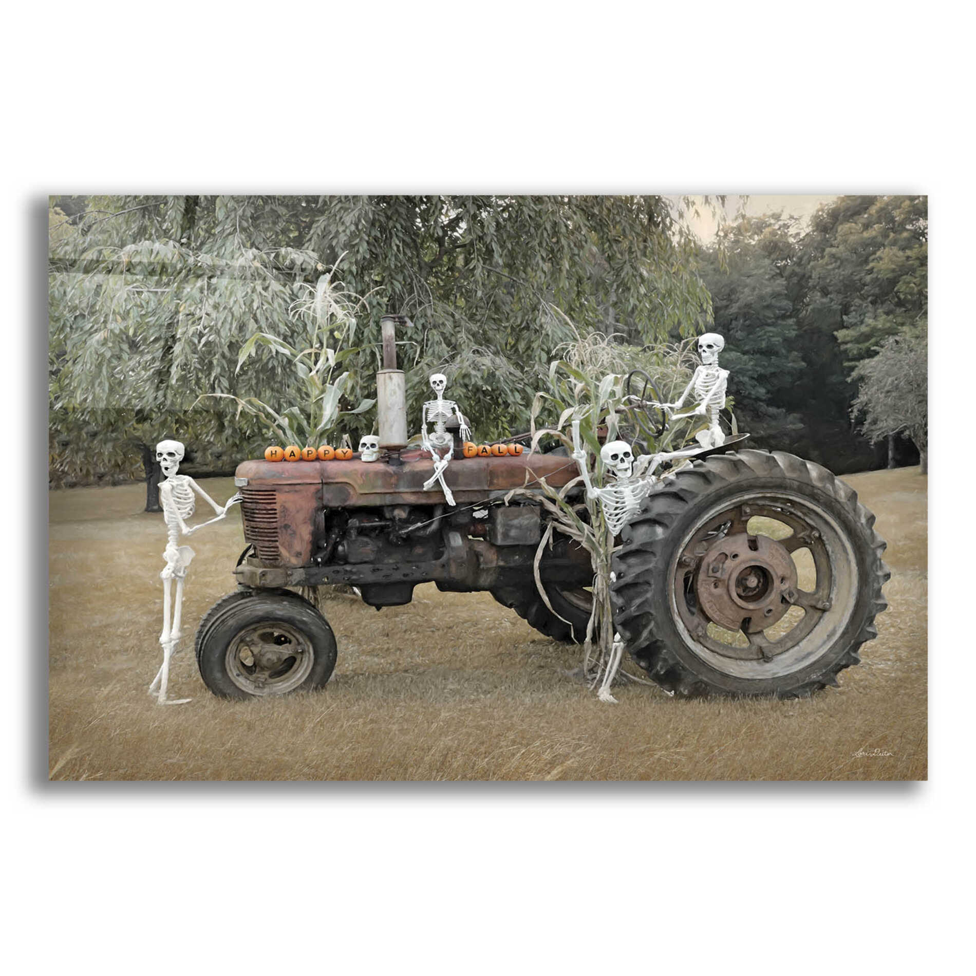 Epic Art 'Happy Fall' by Lori Deiter, Acrylic Glass Wall Art,24x16