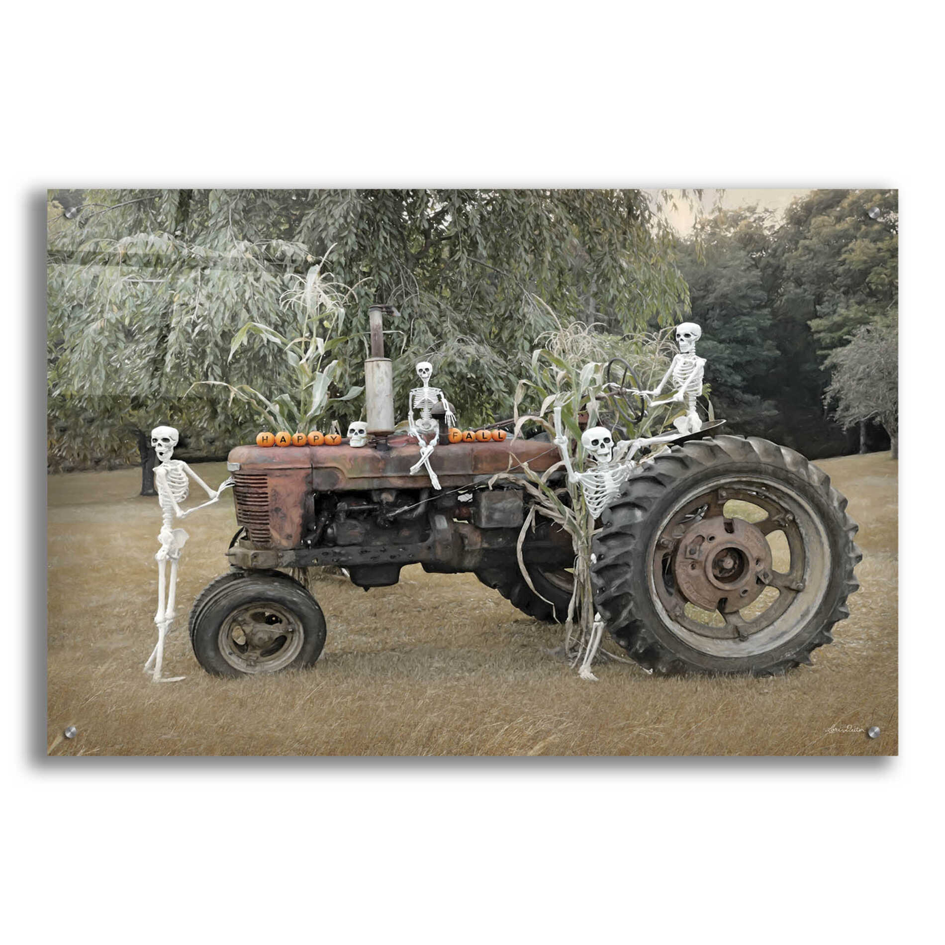 Epic Art 'Happy Fall' by Lori Deiter, Acrylic Glass Wall Art,36x24