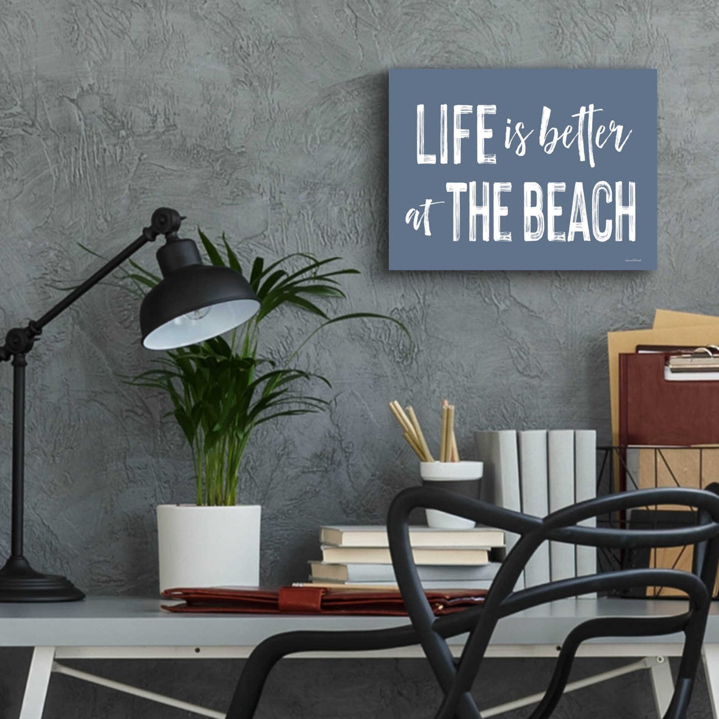 Epic Art 'Life is Better at the Beach' by lettered & lined, Acrylic Glass Wall Art,16x12