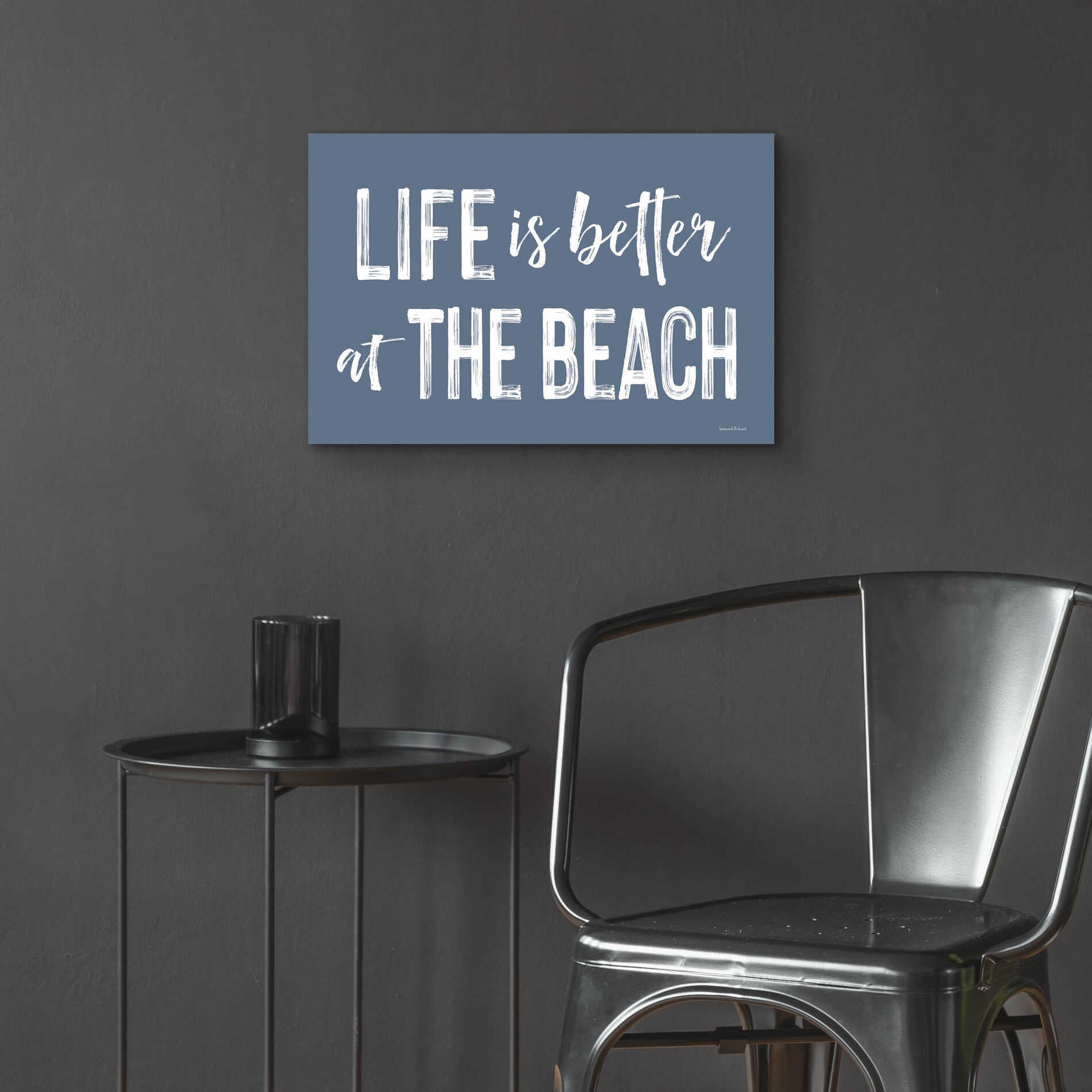 Epic Art 'Life is Better at the Beach' by lettered & lined, Acrylic Glass Wall Art,24x16