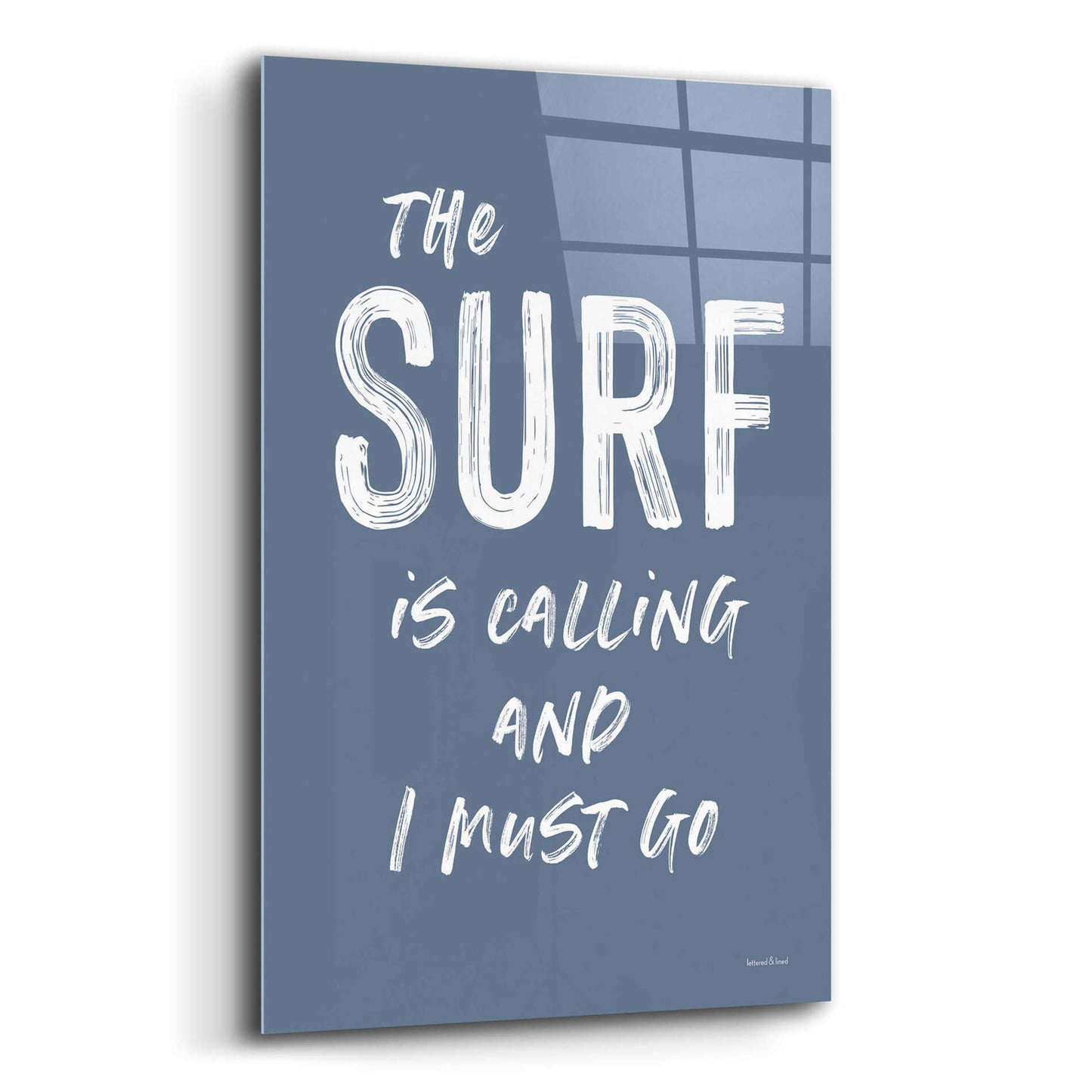 Epic Art 'The Surf is Calling' by lettered & lined, Acrylic Glass Wall Art,12x16