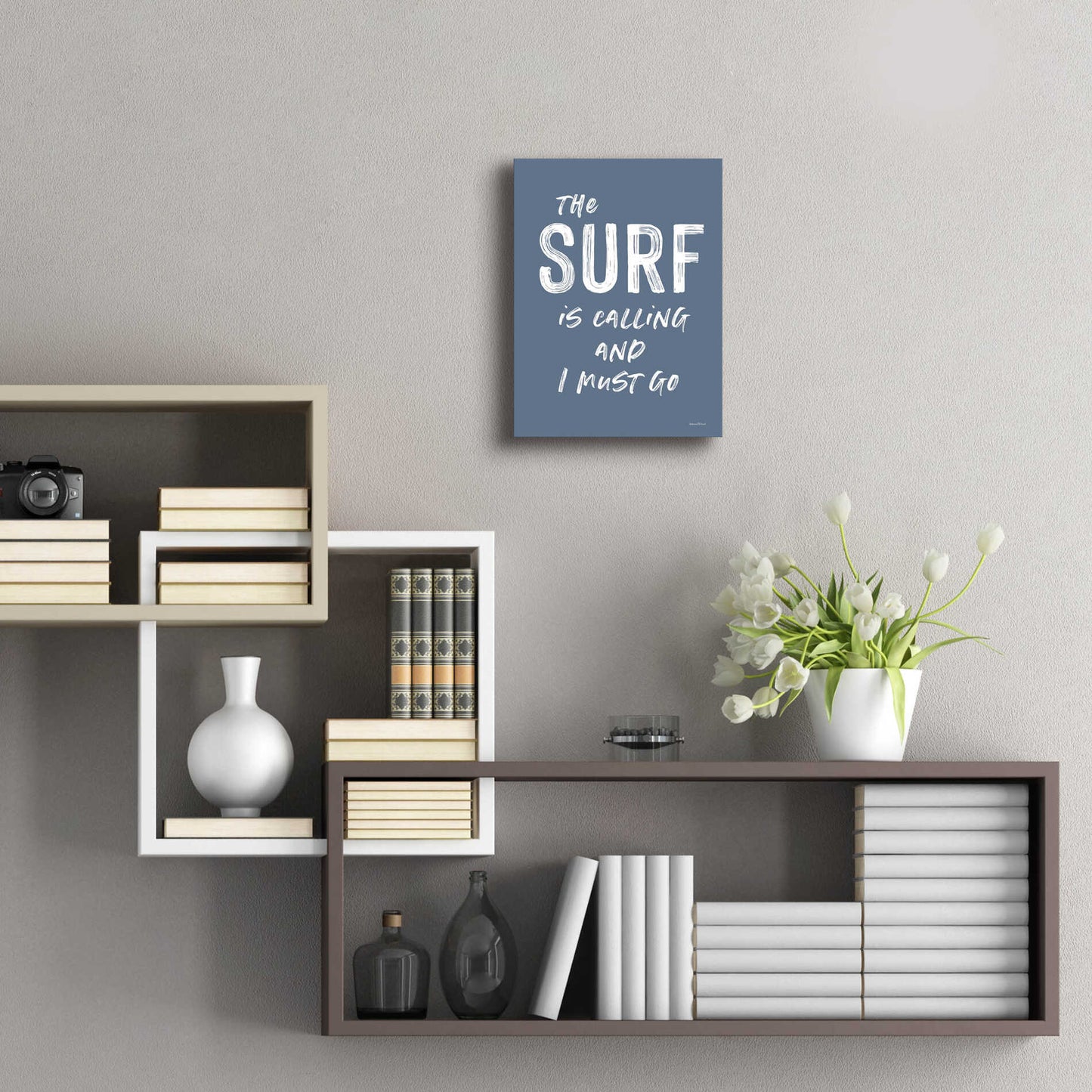 Epic Art 'The Surf is Calling' by lettered & lined, Acrylic Glass Wall Art,12x16